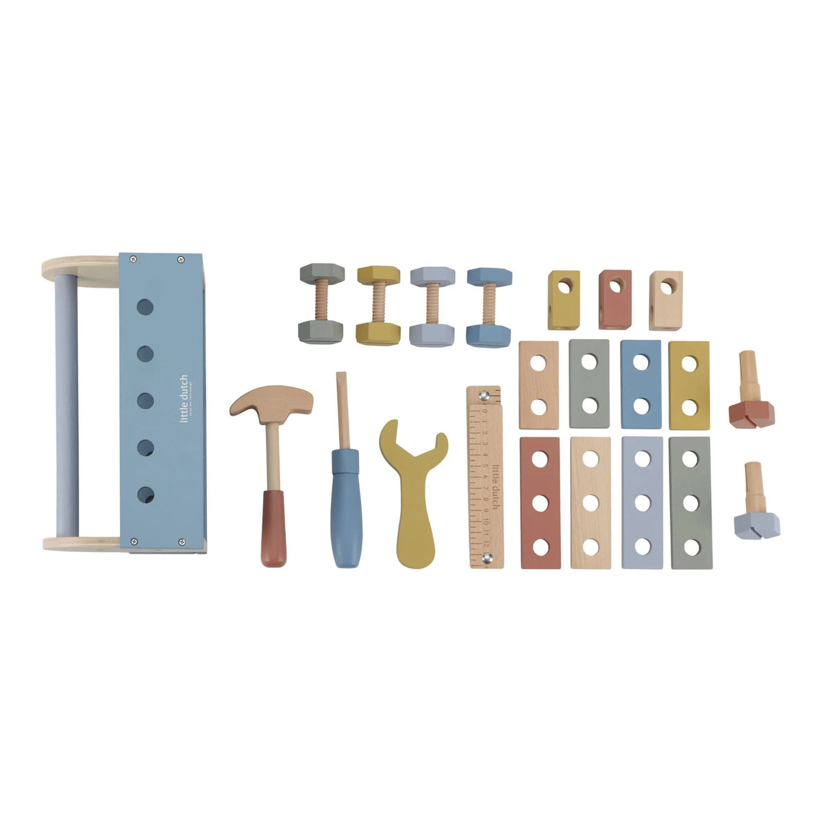 LITTLE DUTCH Holz Werkzeugkasten - Essentials - blau