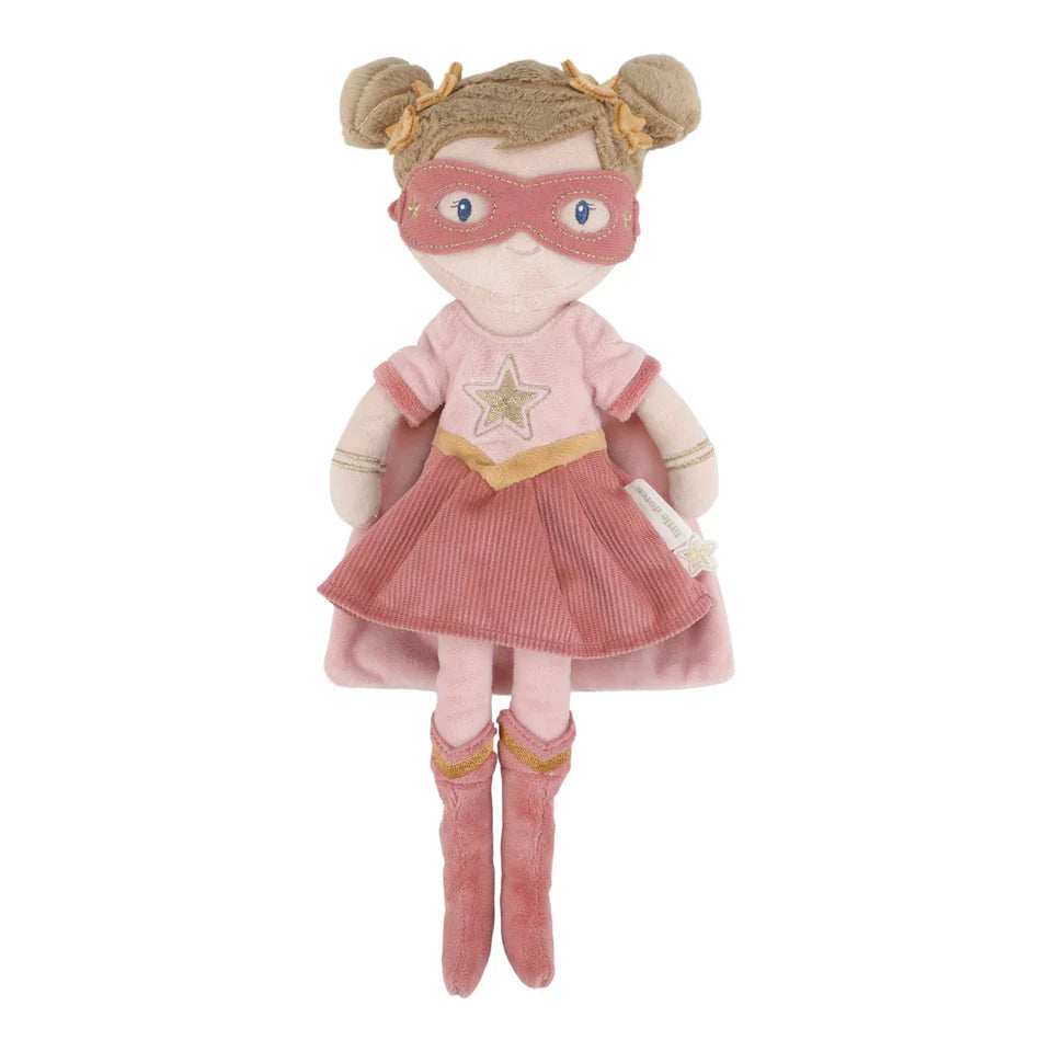 LITTLE DUTCH Kuschelpuppe - Superheldin - Rosa