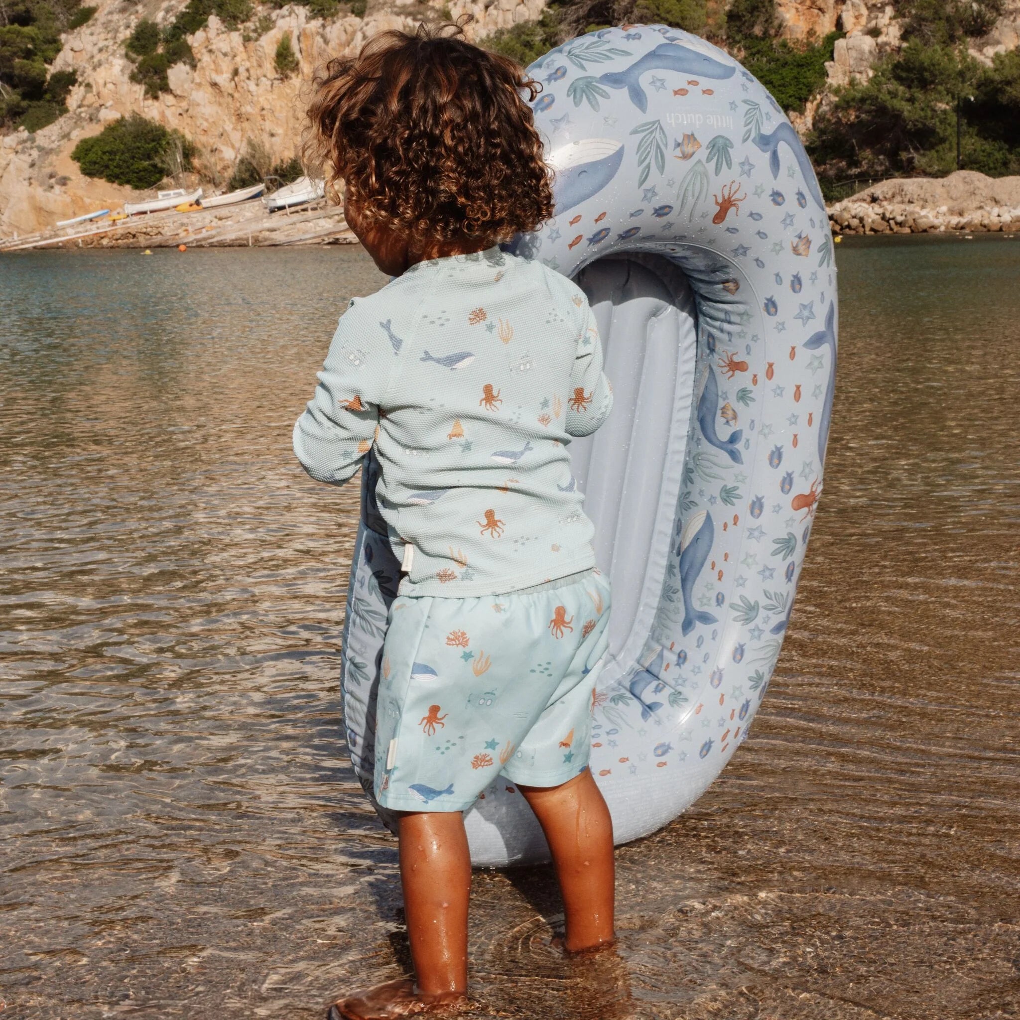 LITTLE DUTCH aufblasbares Boot - Ozean blau