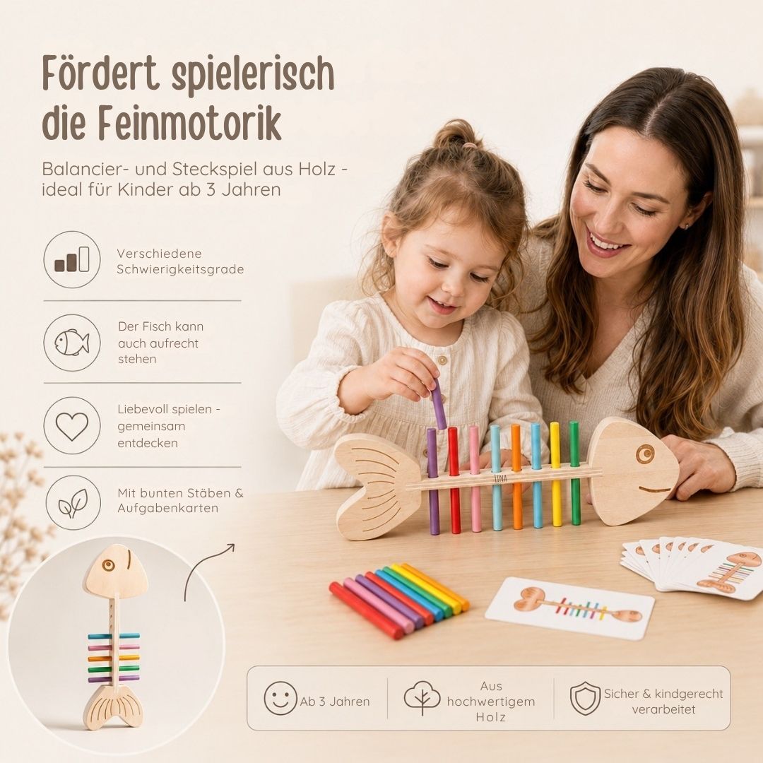 Fischpuzzle mit Farbsortierspiel personalisiert