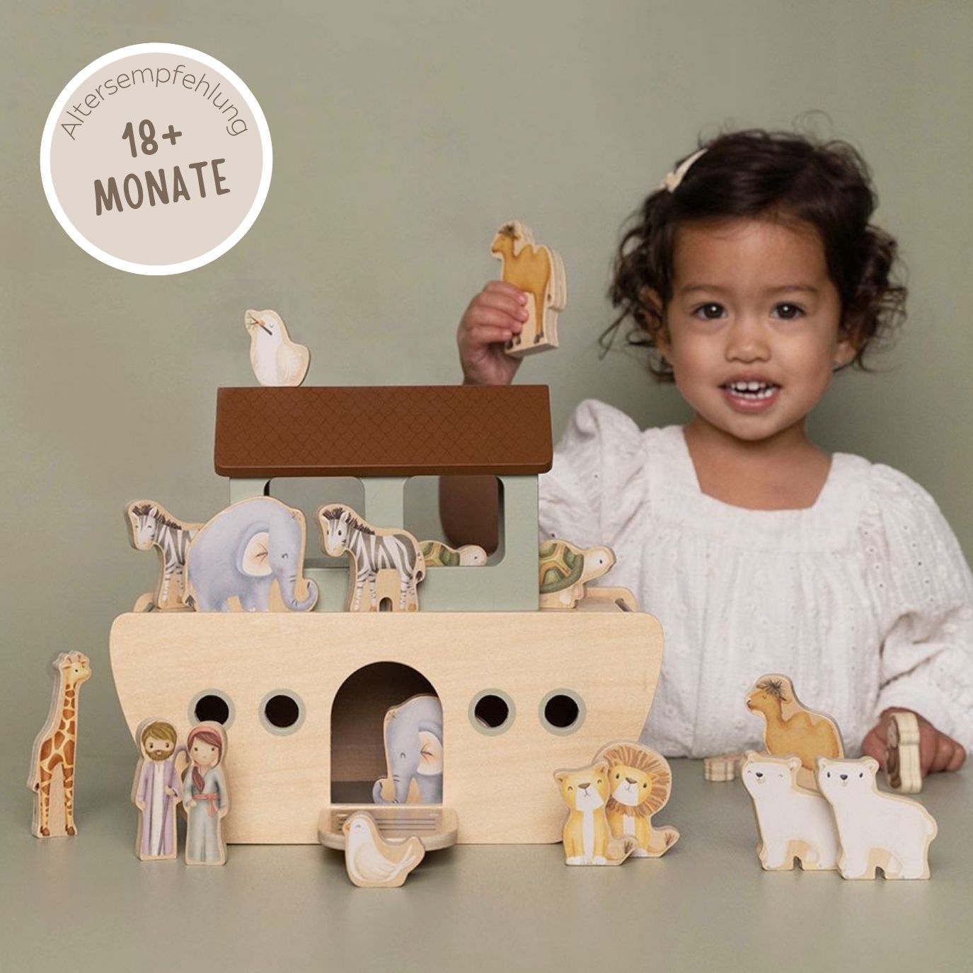 LITTLE DUTCH Holz Spielset Arche Noah