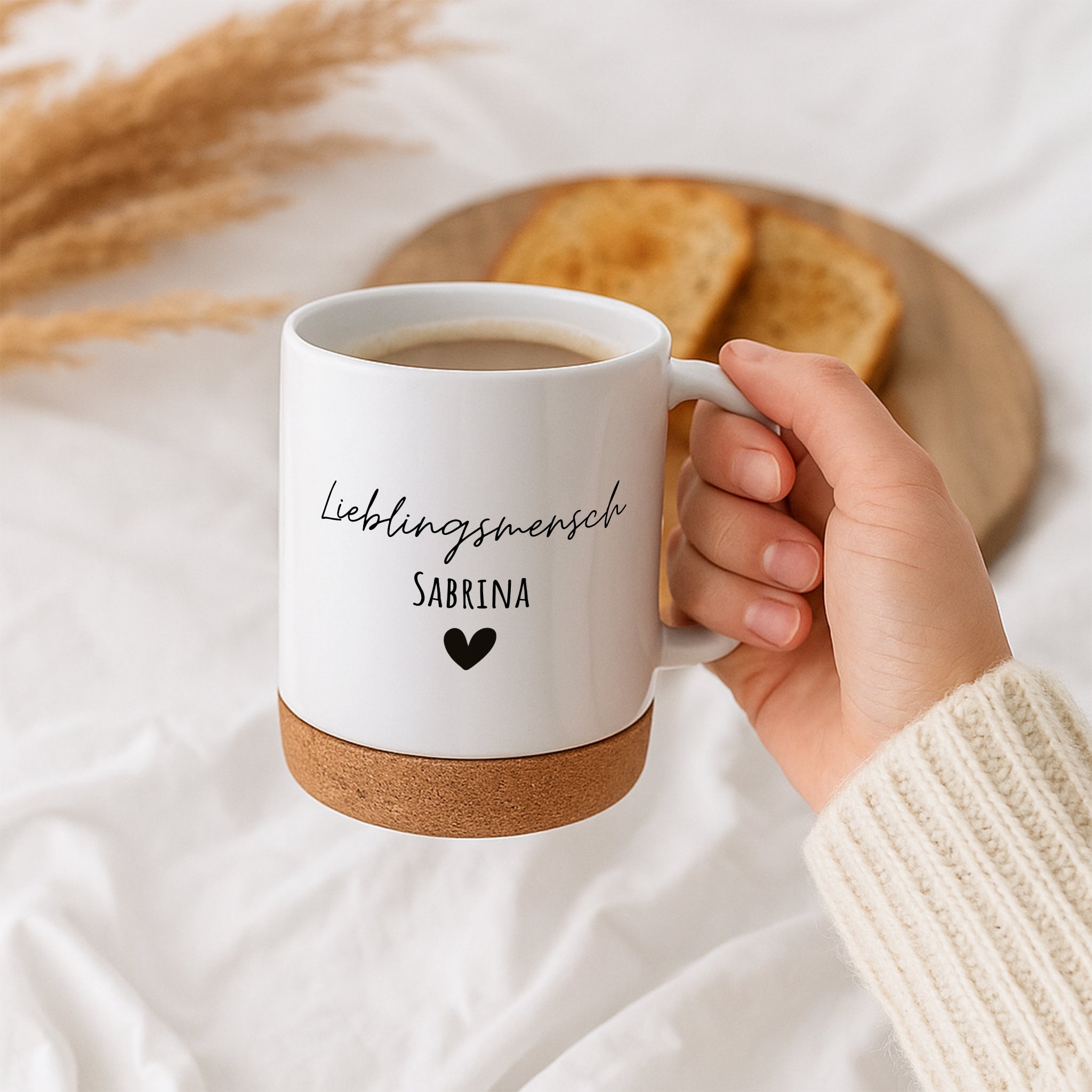 Tasse mit Korkboden - Lieblingsmensch