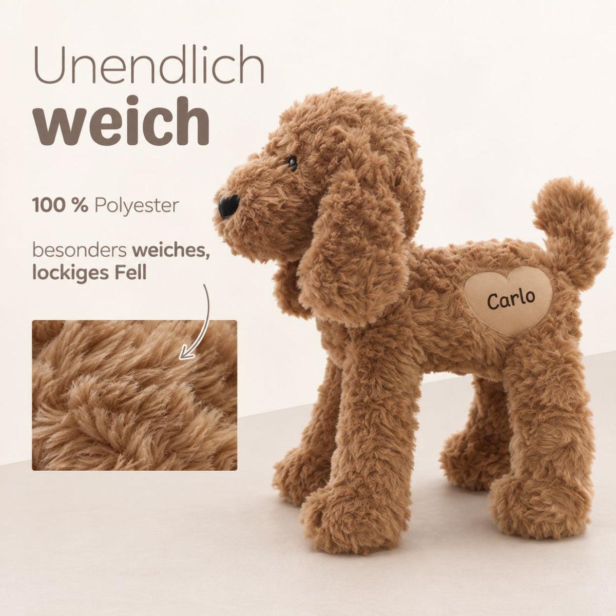 Hund Kuscheltier personalisiert