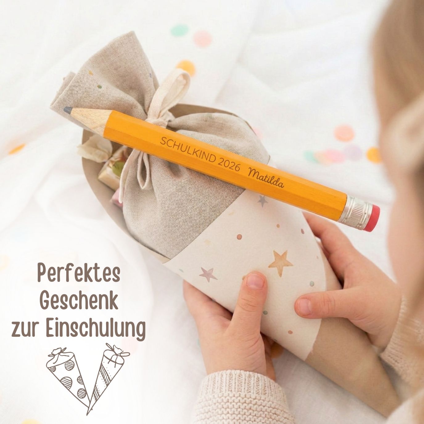 XXL Bleistift personalisiert - Schulkind 2026