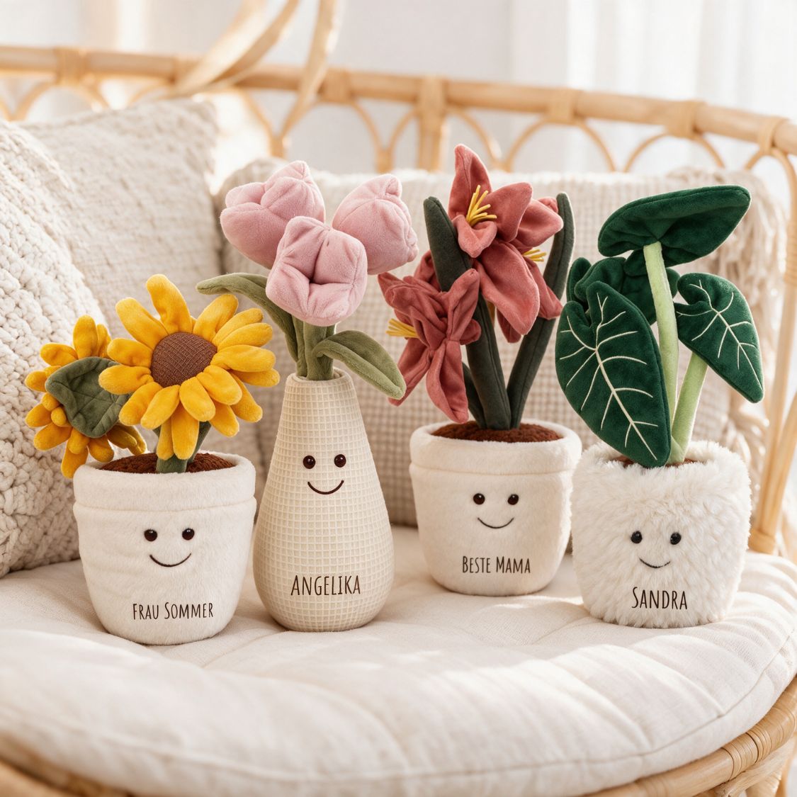 MCHUGS Kuscheltier personalisiert - Blumentopf