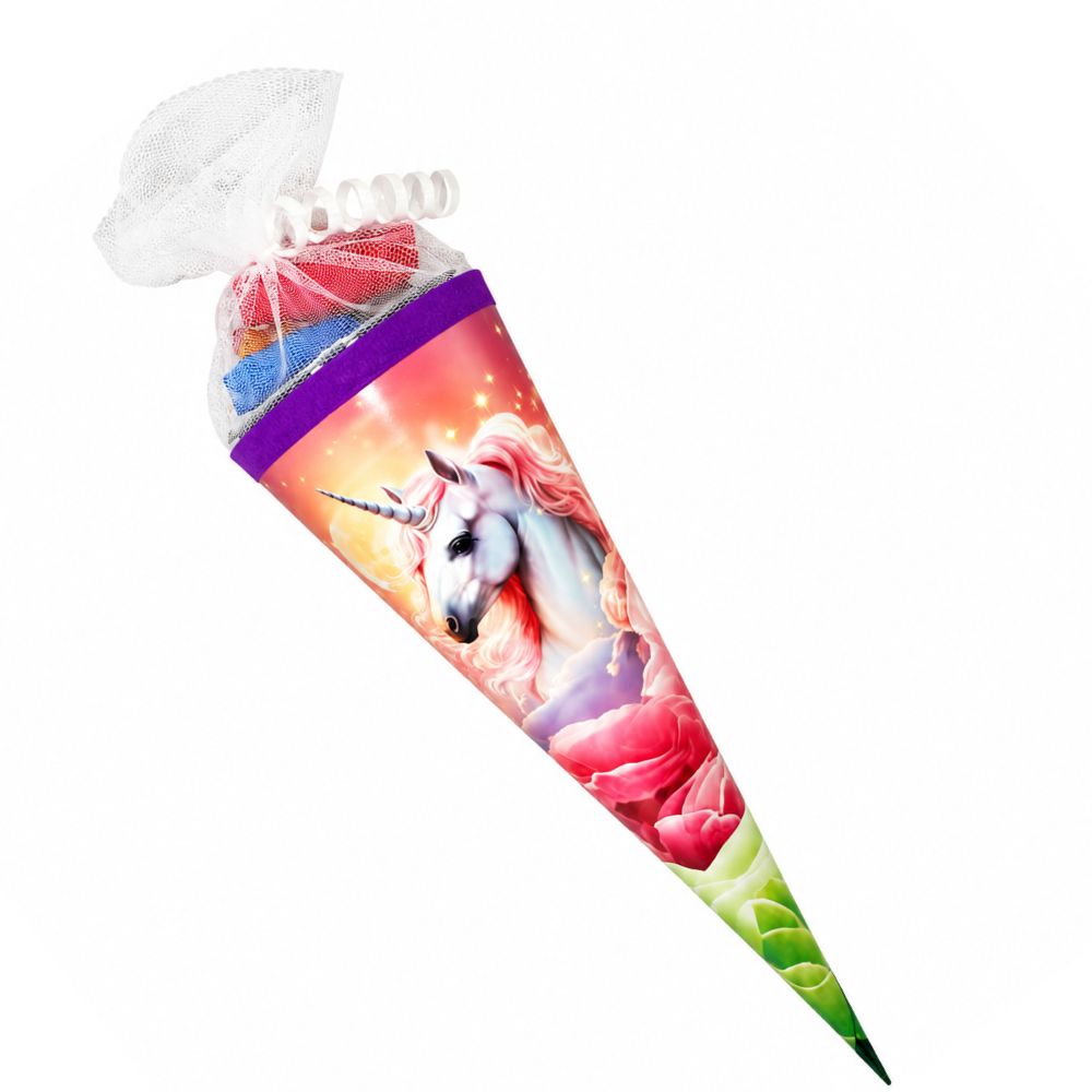Schultüte Mädchen 80g – gefüllt mit Süßigkeiten