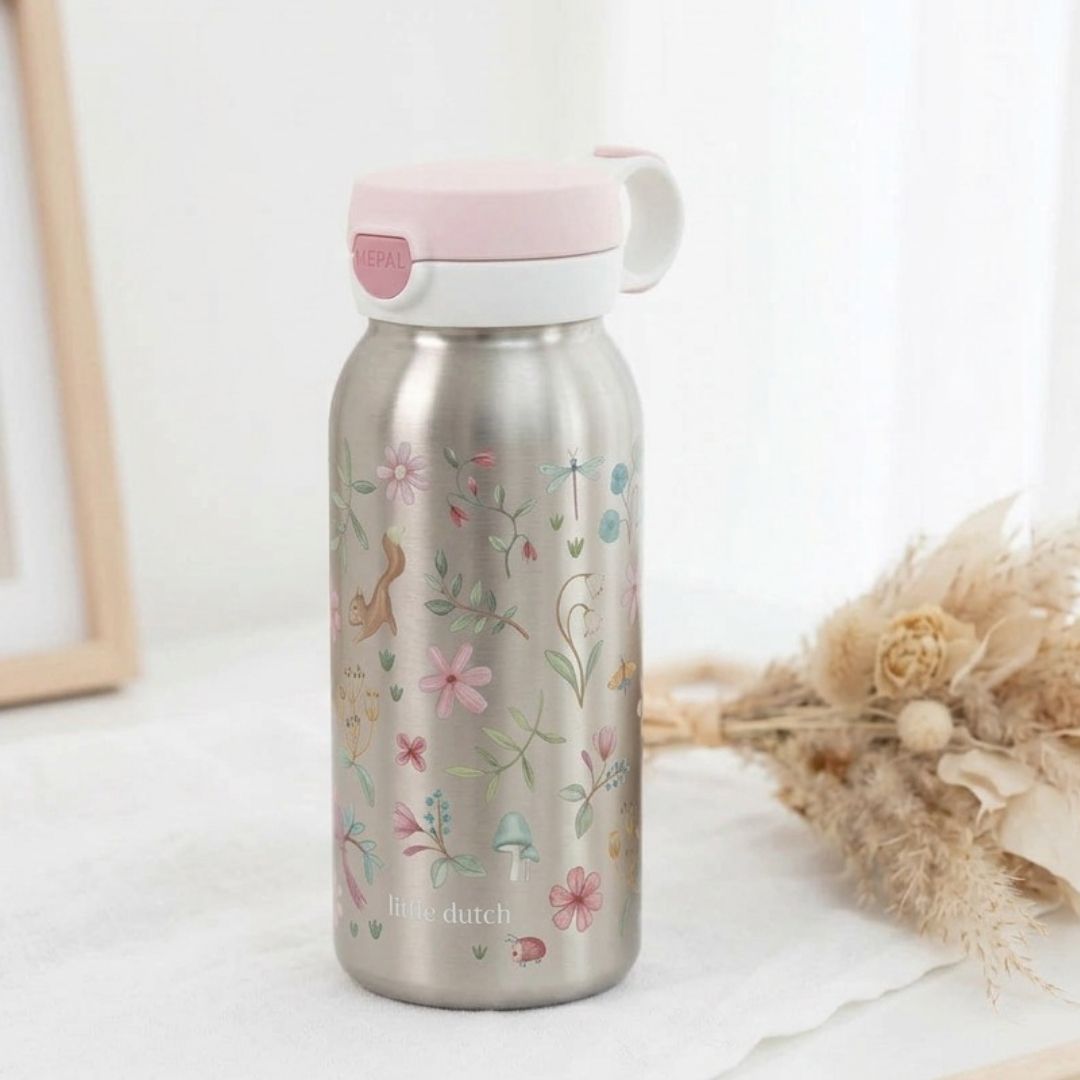MEPAL x Little Dutch Edelstahl Kinder Trinkflasche Pop-up personalisiert