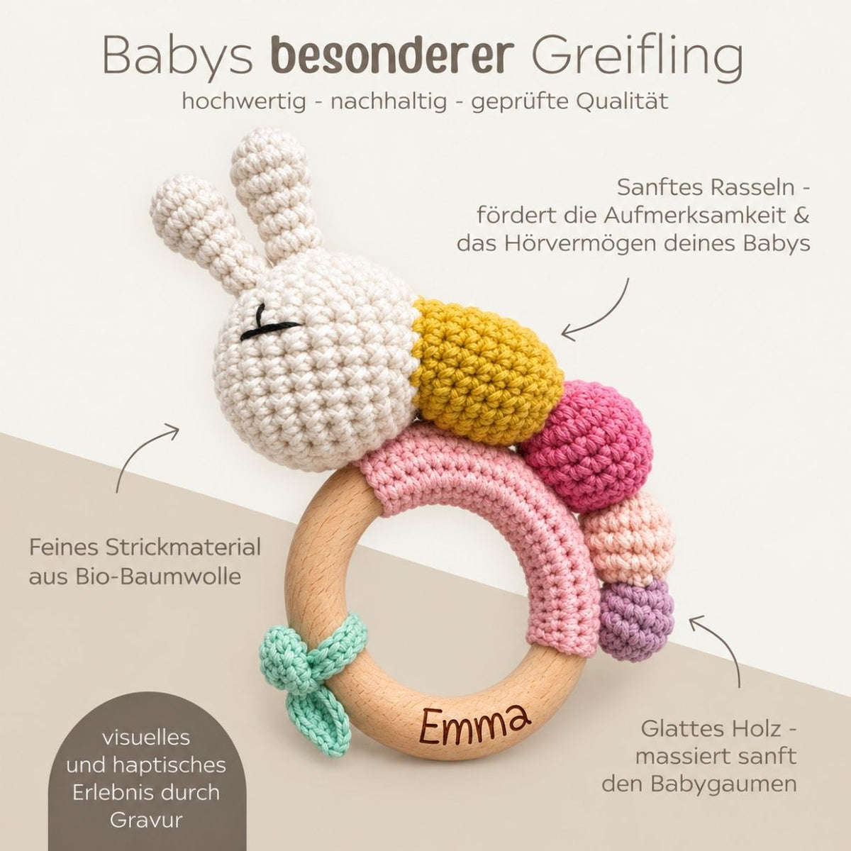 Greifling Raupe personalisiert