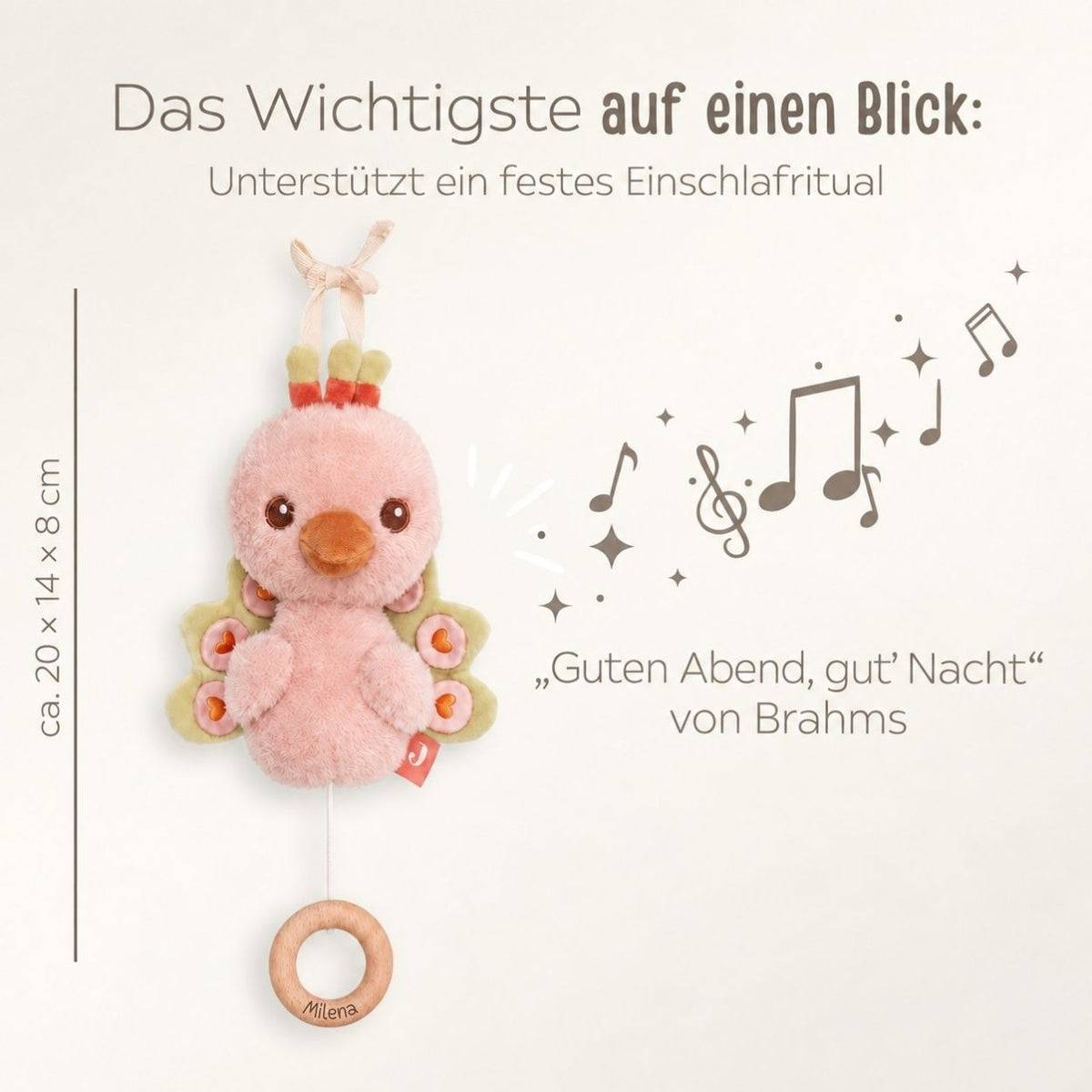 JOLLEIN Spieluhr personalisiert - Strauß