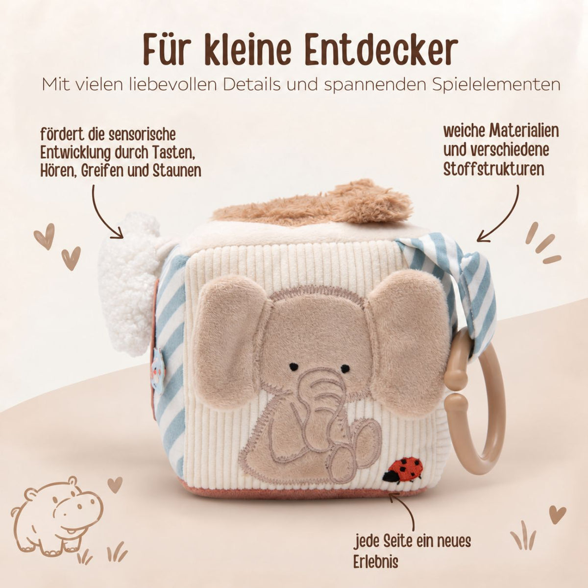 JOLLEIN Activity Stoffwürfel personalisiert - Jollies