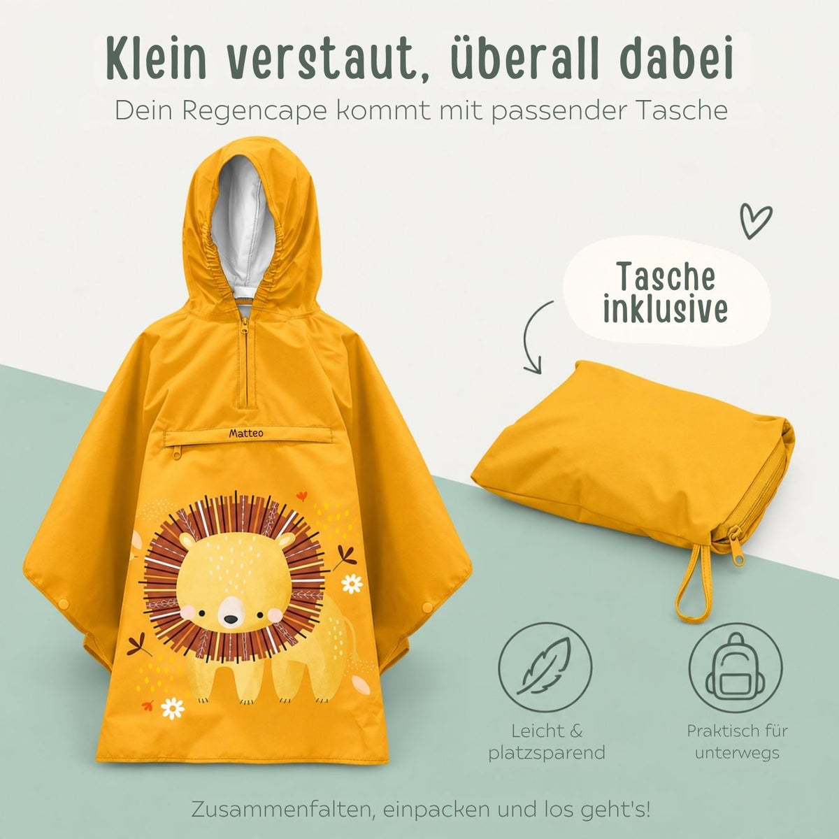 SASSI Kinder Regencape personalisiert