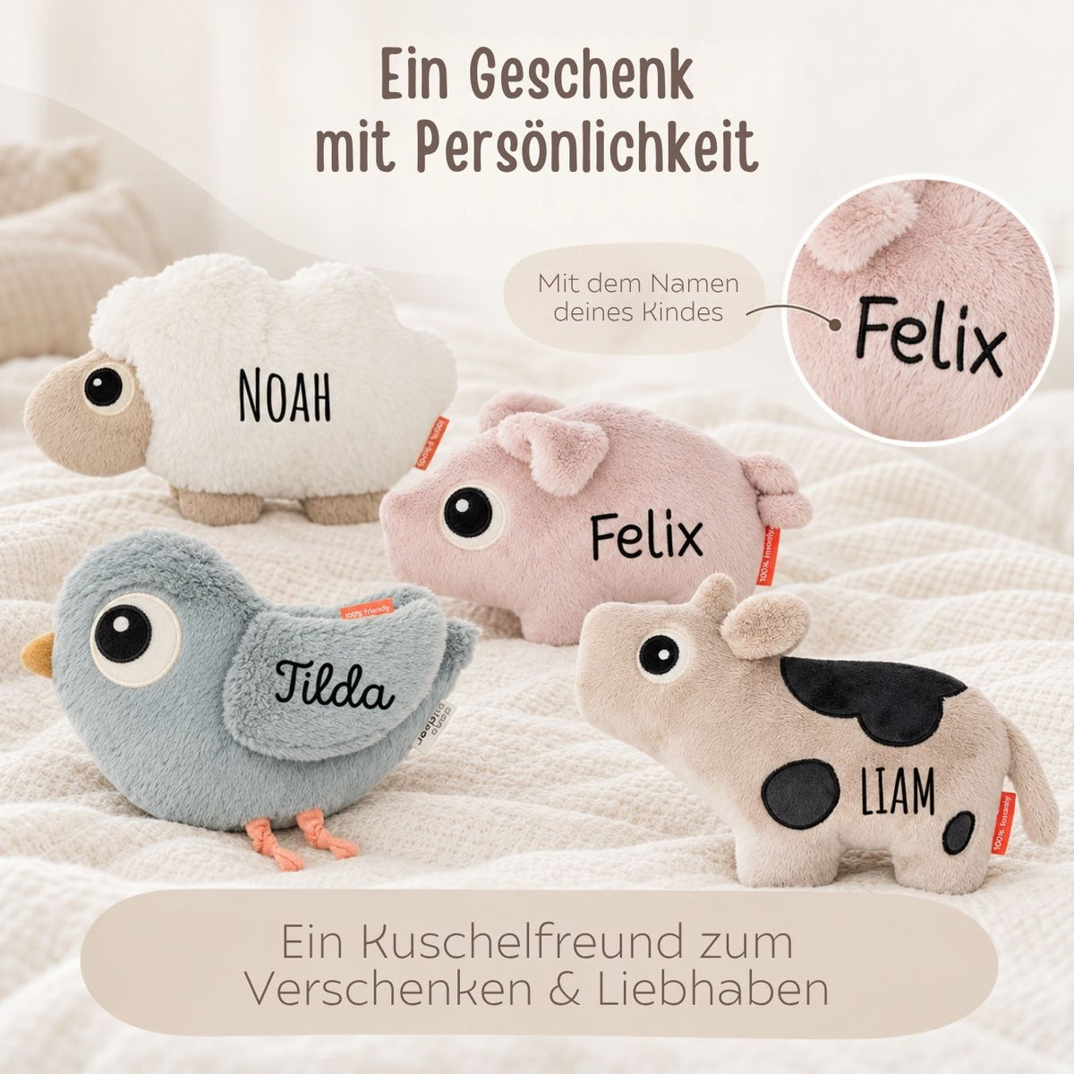 DONEBYDEER Kuscheltier personalisiert