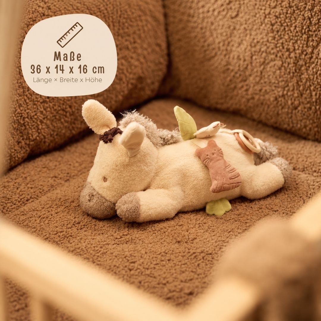 JOLLEIN Aktivitäten-Kuscheltier personalisiert - Esel