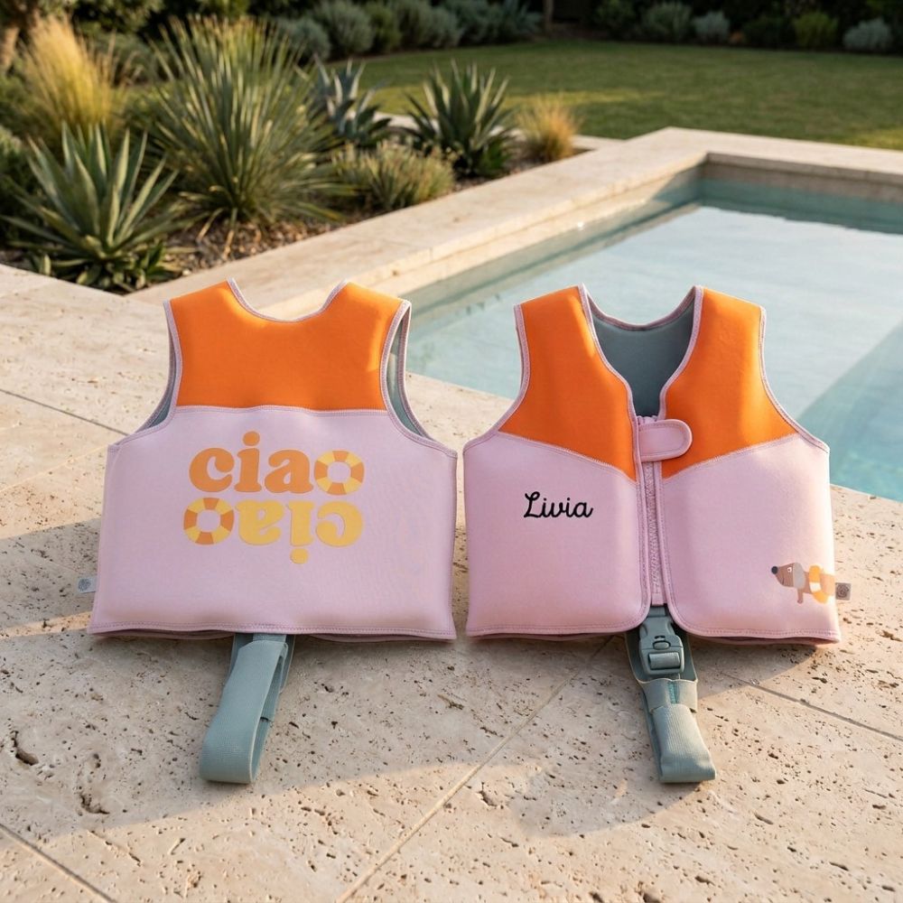 LÄSSIG Schwimmweste Dackel Kinder personalisiert