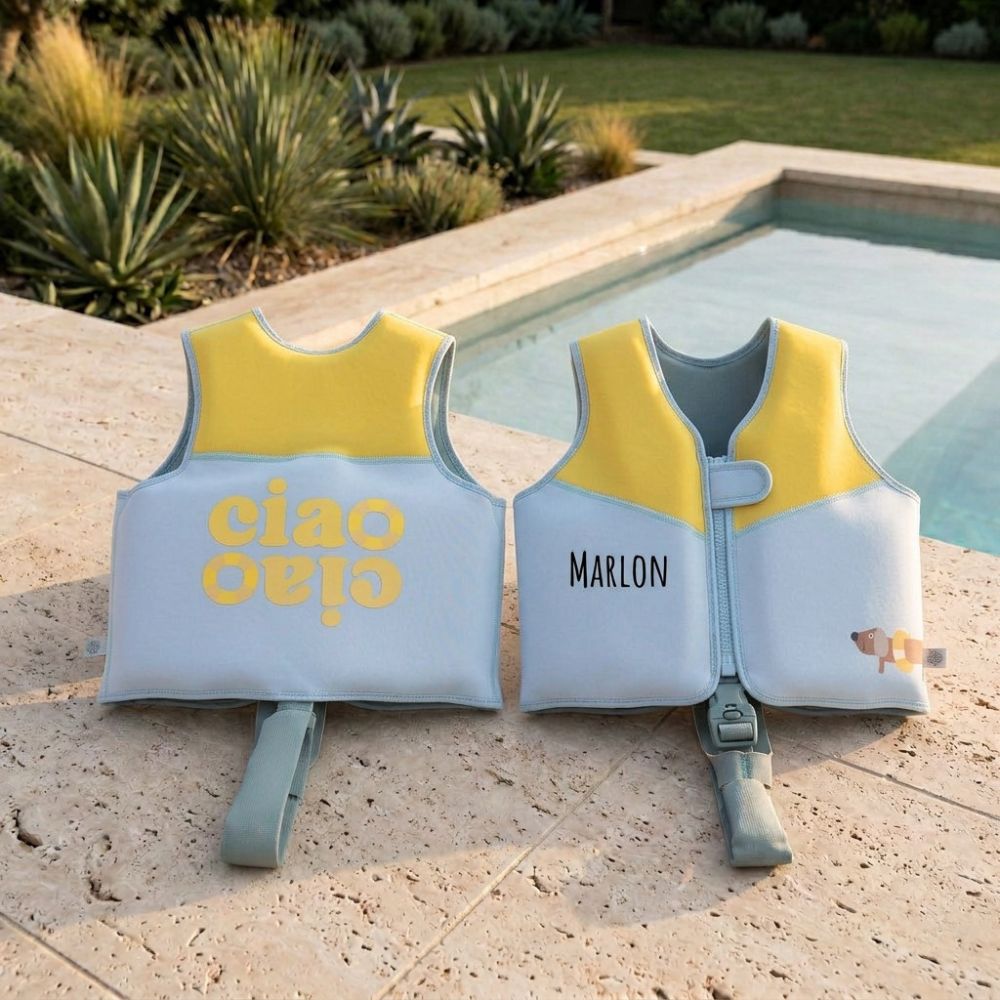 LÄSSIG Schwimmweste Dackel Kinder personalisiert