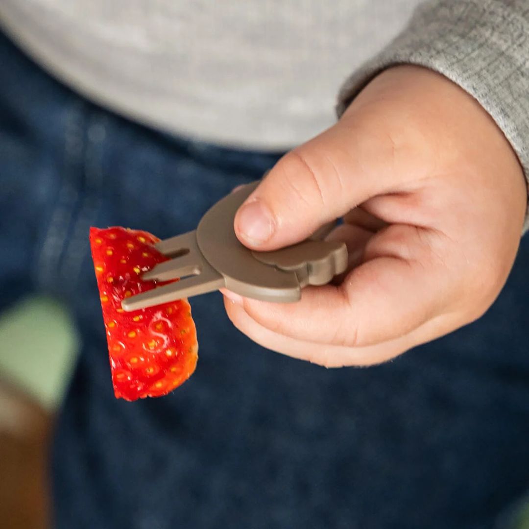 DONEBYDEER Snackbox klein mit Snack Gabeln personalisiert - Tiny Trails