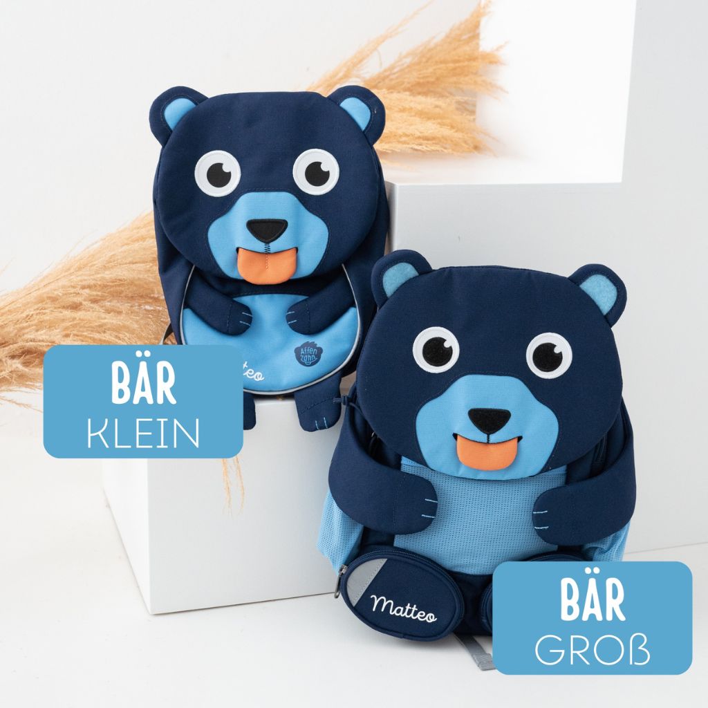 AFFENZAHN Rucksack personalisiert