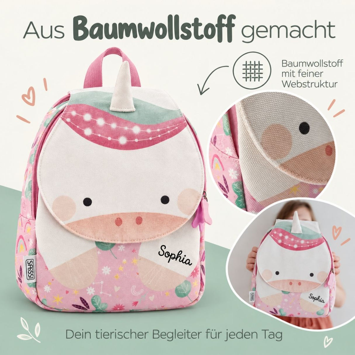 SASSI A5 Mini Rucksack personalisiert