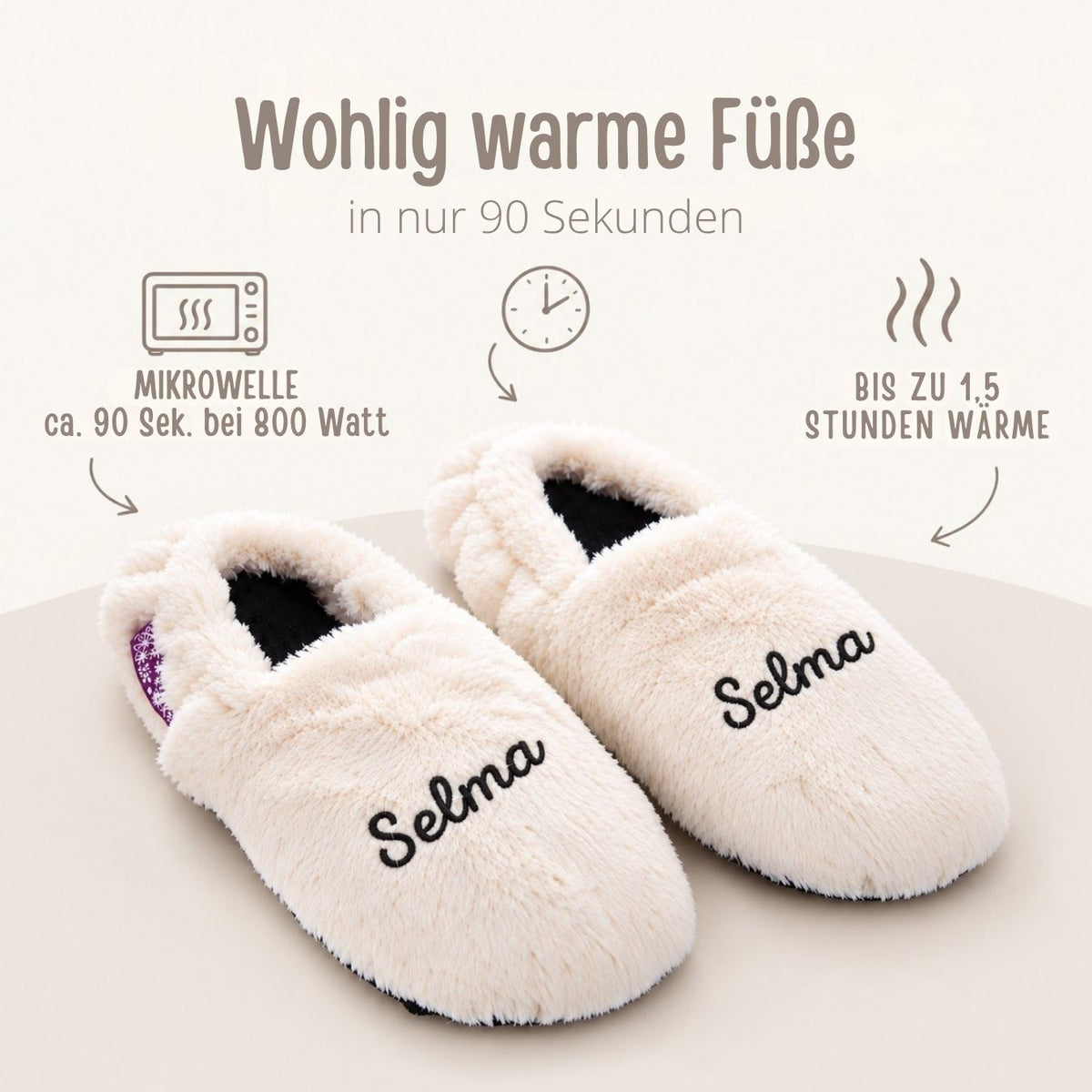 Mikrowellen Hausschuhe personalisiert