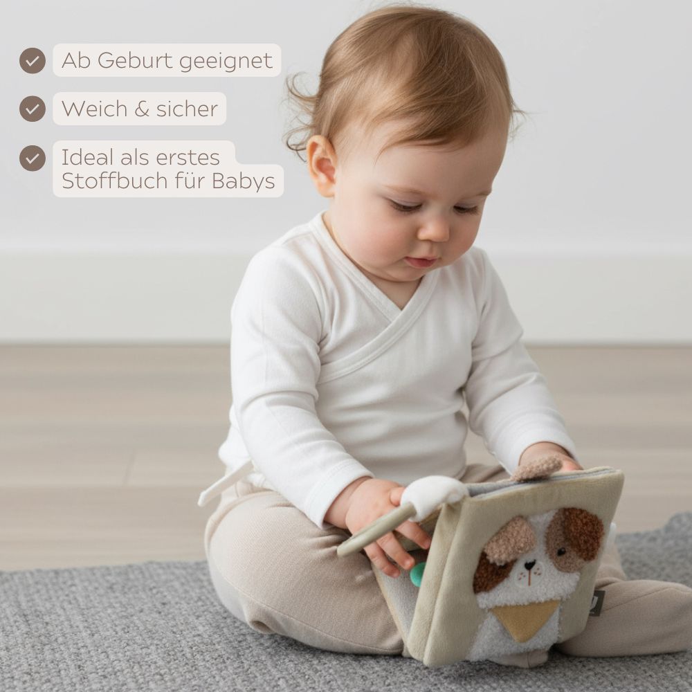 JOLLEIN Stoffbuch Hund personalisierbar