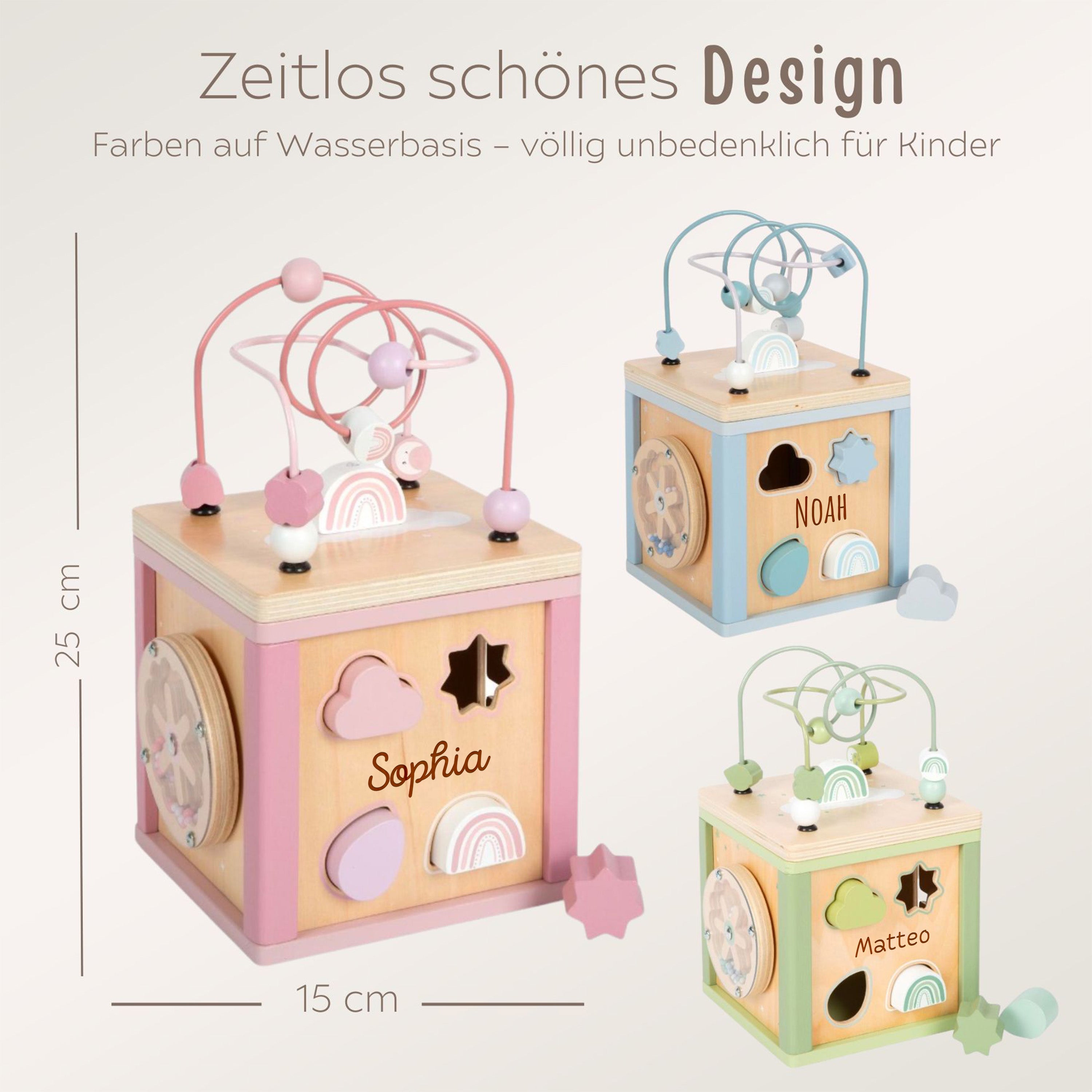 SMALL FOOT Motorikwürfel Formen personalisiert