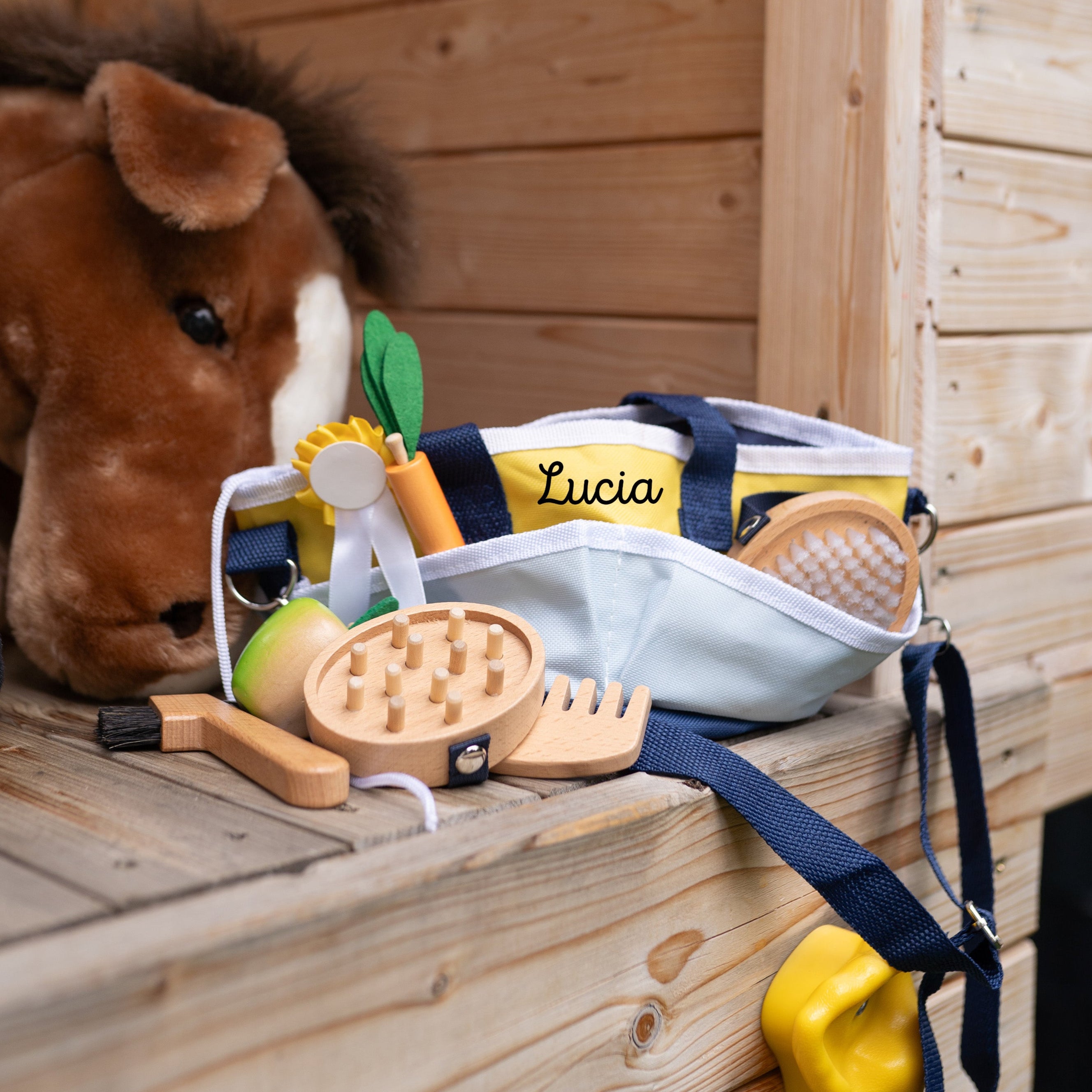SMALL FOOT Pferdepflege-Set mit Tasche personalisierbar