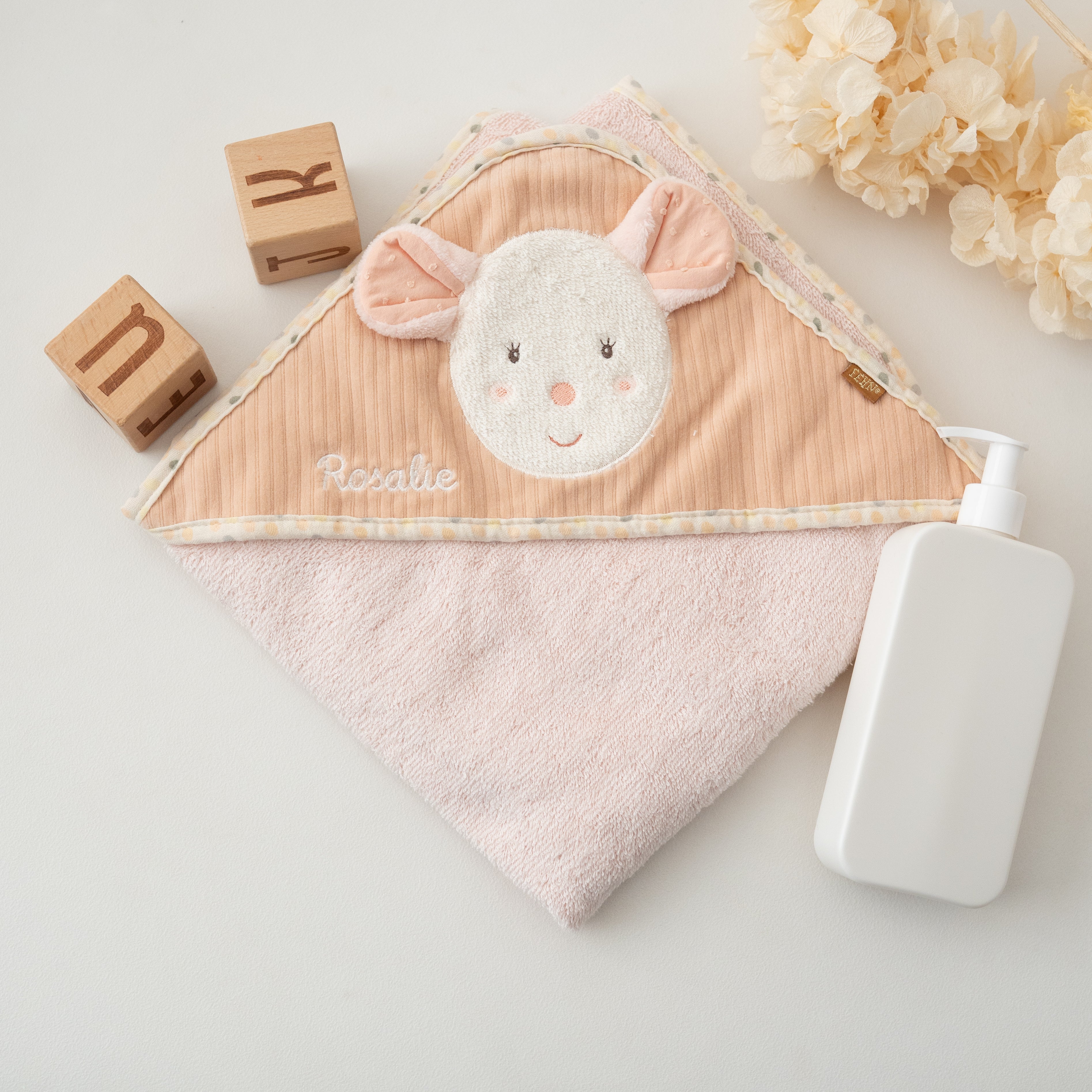 FEHN Tier Baby Kapuzenhandtuch Frottee