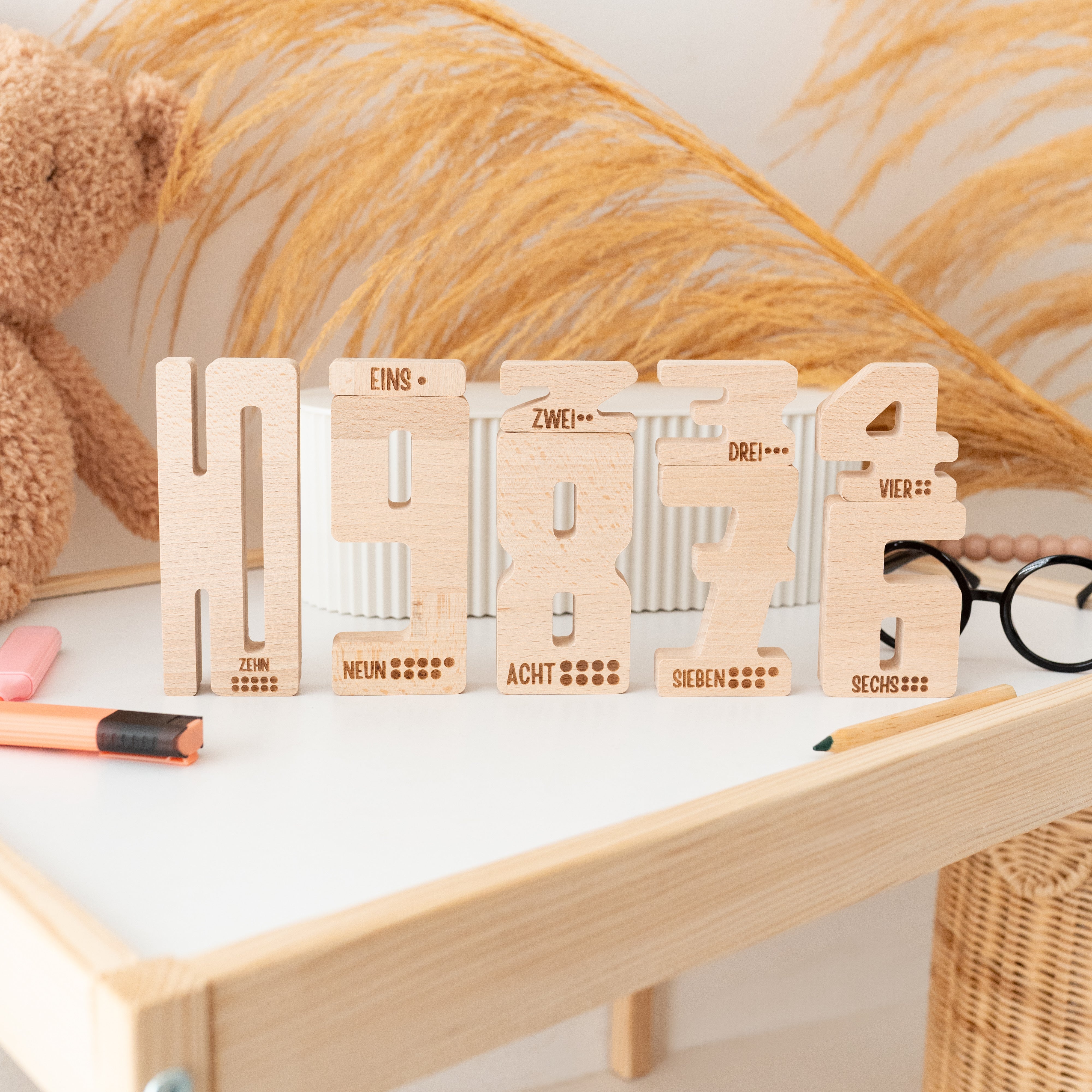Montessori Zahlenbausteine personalisierbar