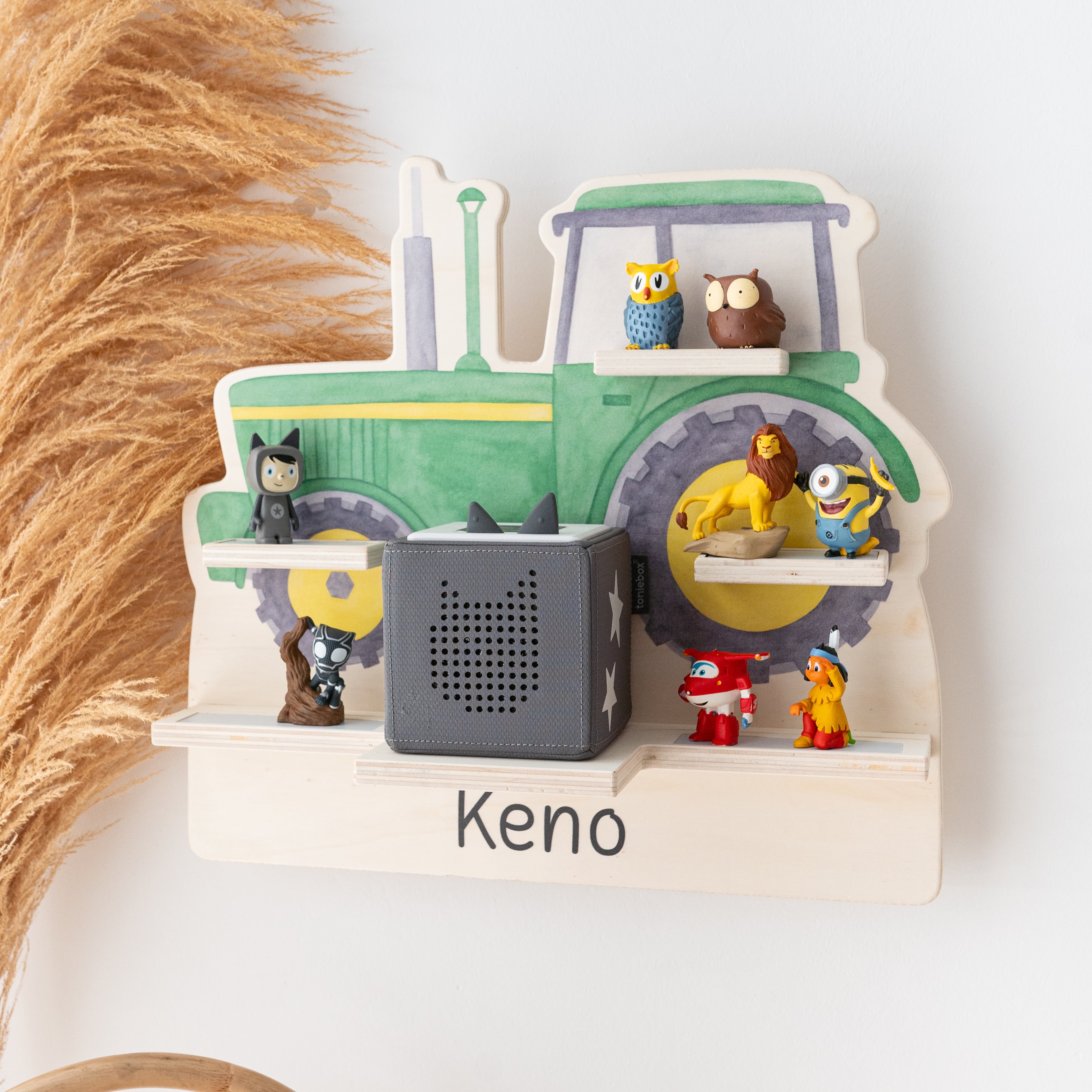 Toniebox Regal Holz - Fahrzeuge Aquarell