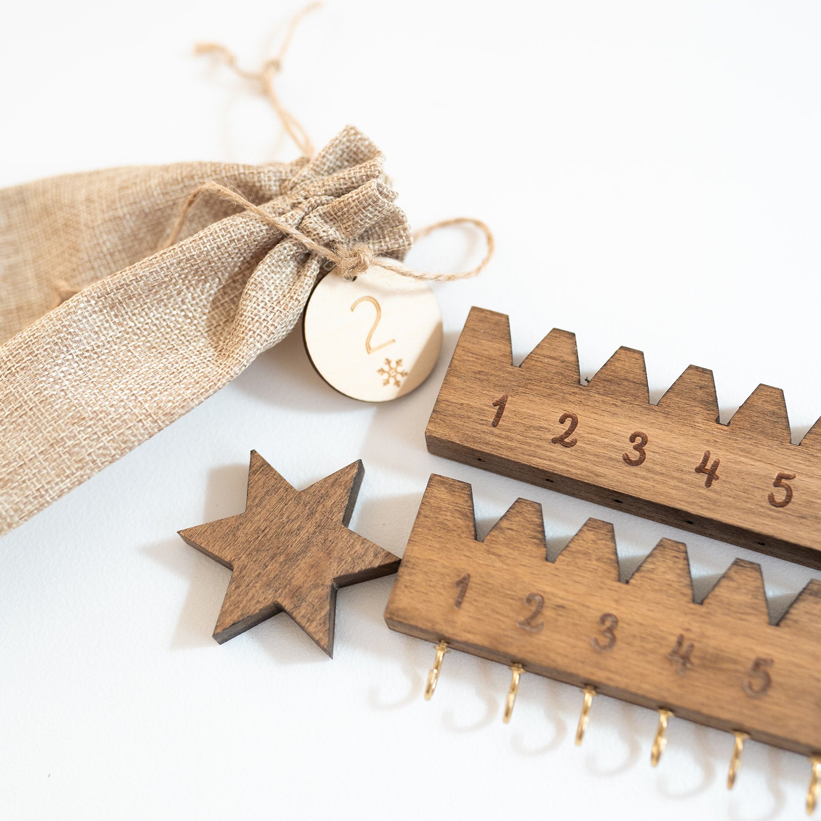 Adventskalender "Holzleiste mit Stern"