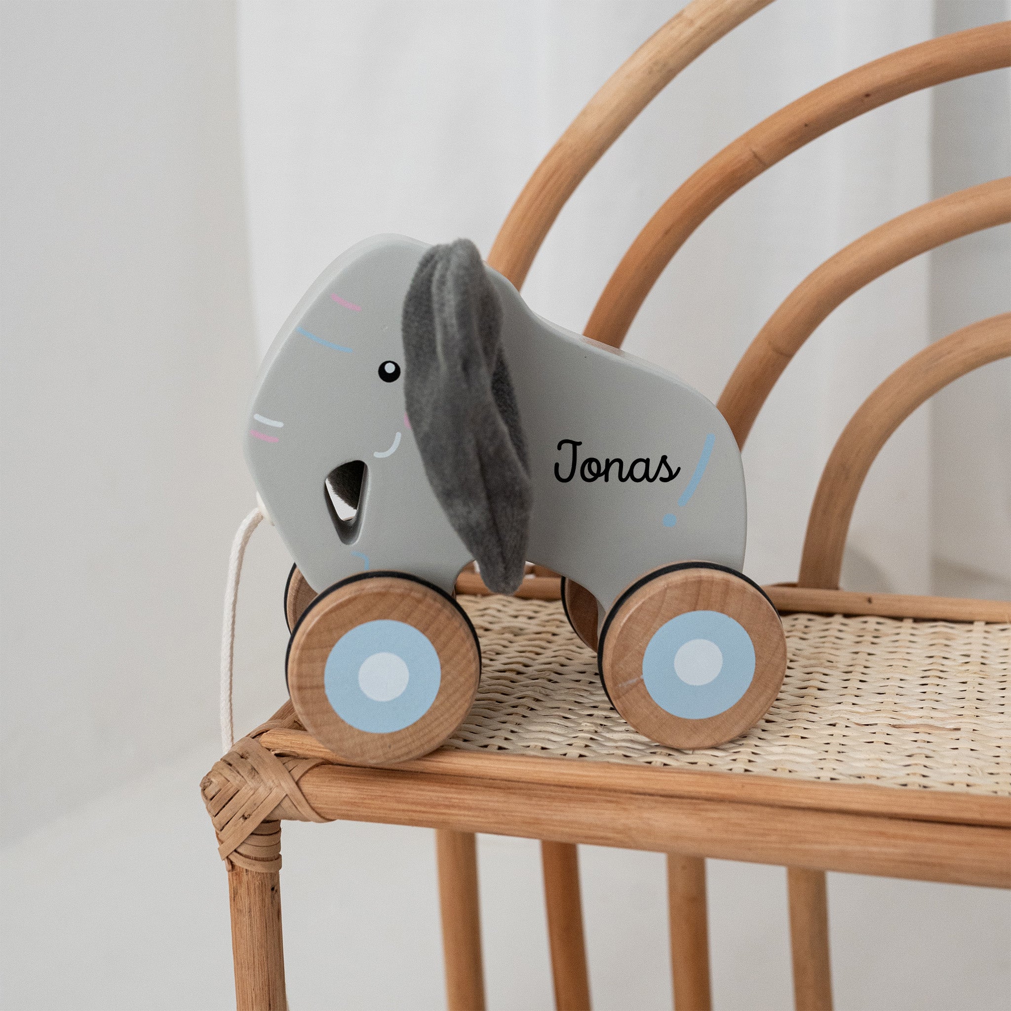 SMALL FOOT Nachziehtier - Elefant, Hase & Hund