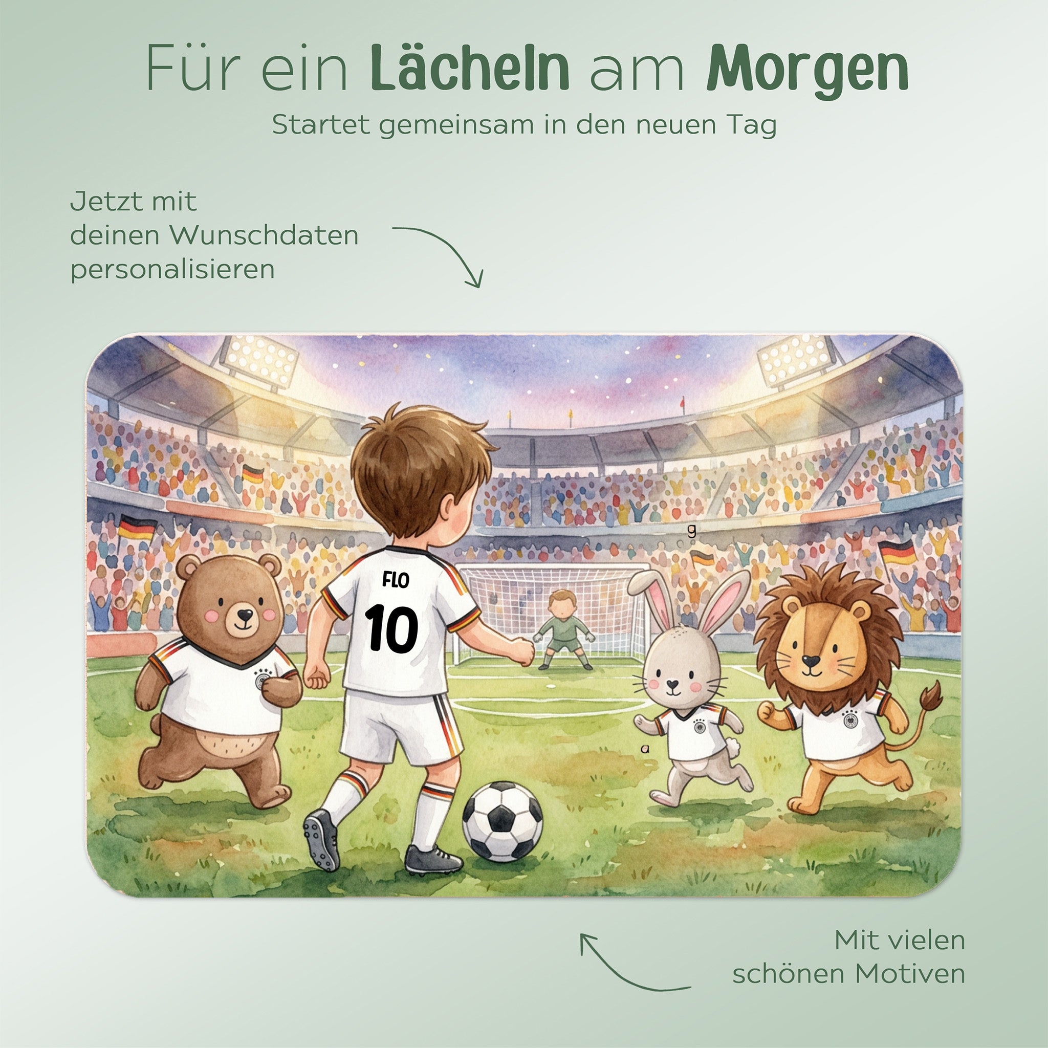 Frühstücksbrettchen personalisiert - WM-Kollektion