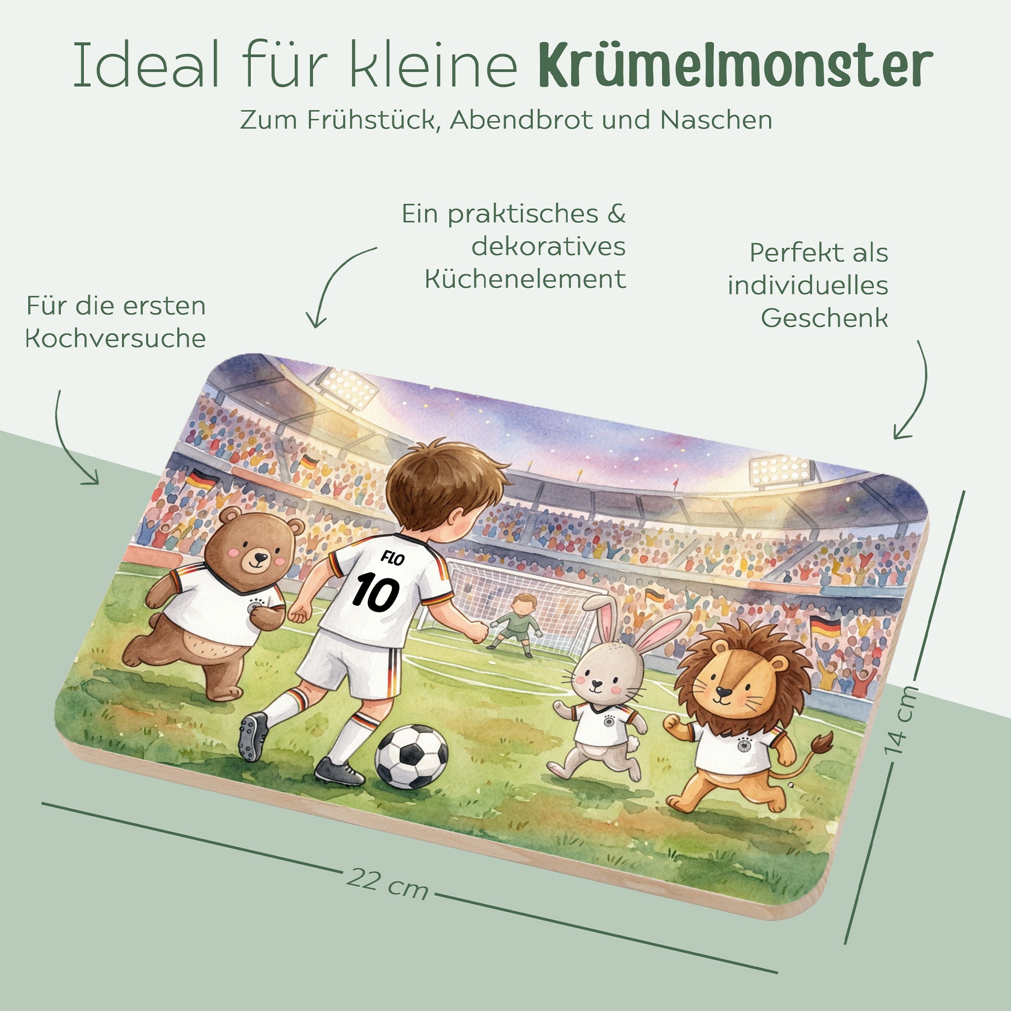 Frühstücksbrettchen personalisiert - WM-Kollektion