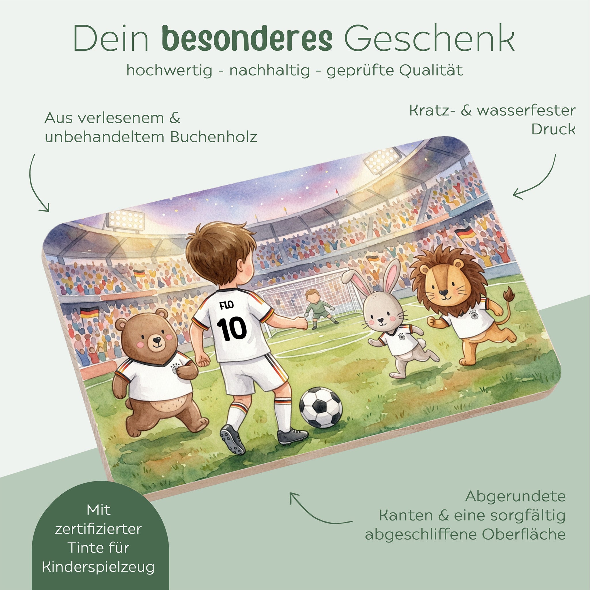 Frühstücksbrettchen personalisiert - WM-Kollektion