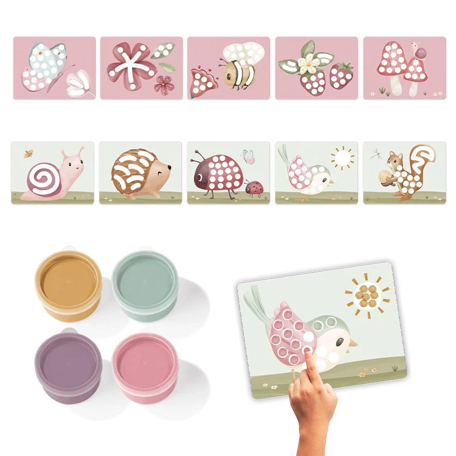 LITTLE DUTCH Fingerfarben Set - Fairy Garden rosa