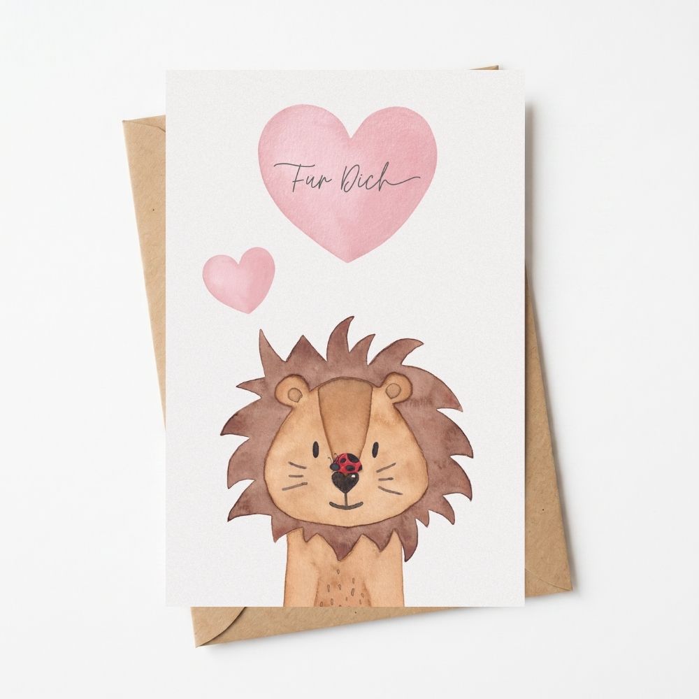 Postkarte "Löwe" Für Dich