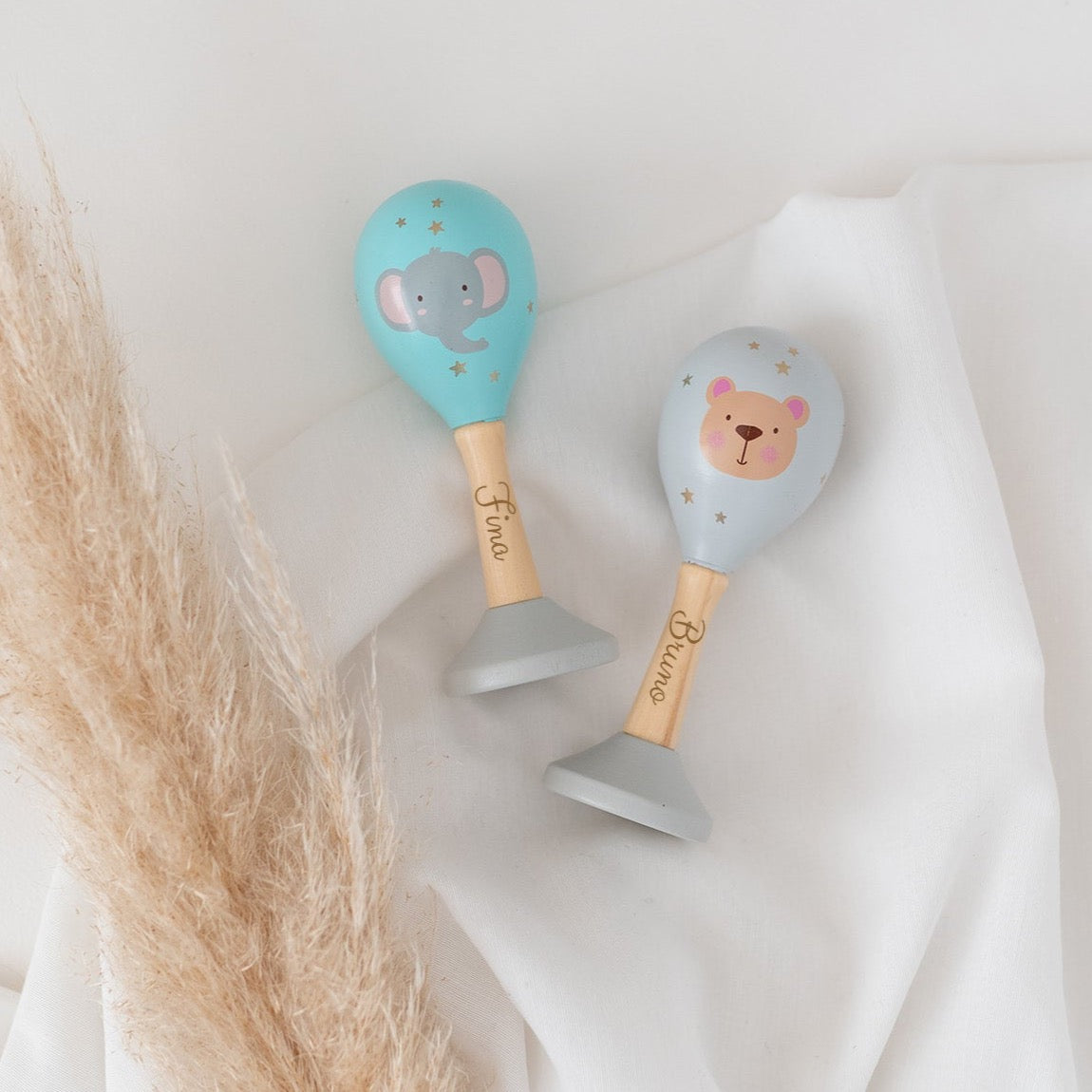 Musik Rassel personalisiert - Elefant oder Bär - Marke Smallfoot
