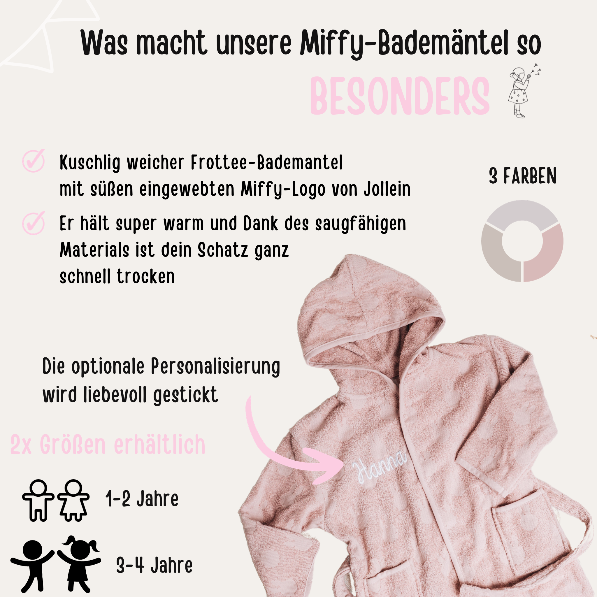 Miffy Bademantel Frottee