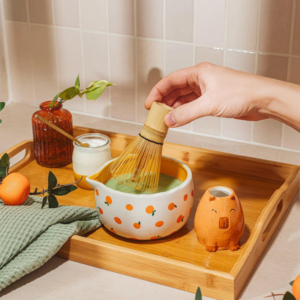 SASSANDBELLE Matcha Set - Capybara