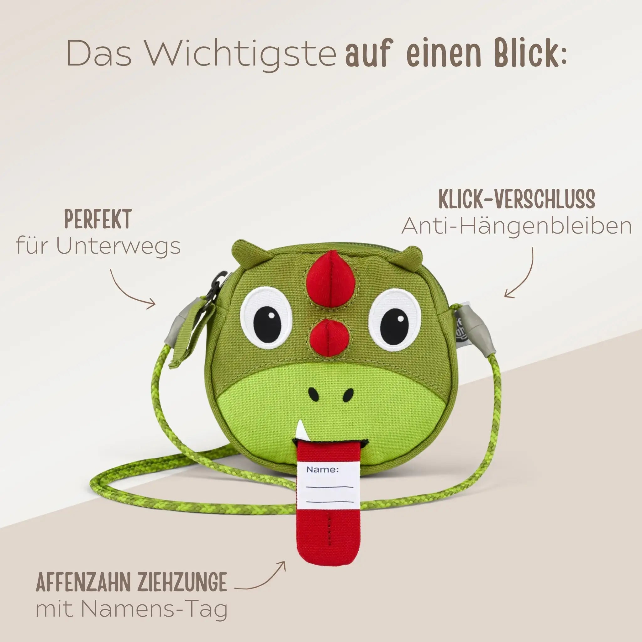 AFFENZAHN Kinderportemonnaie Tiere - wunderwunsch