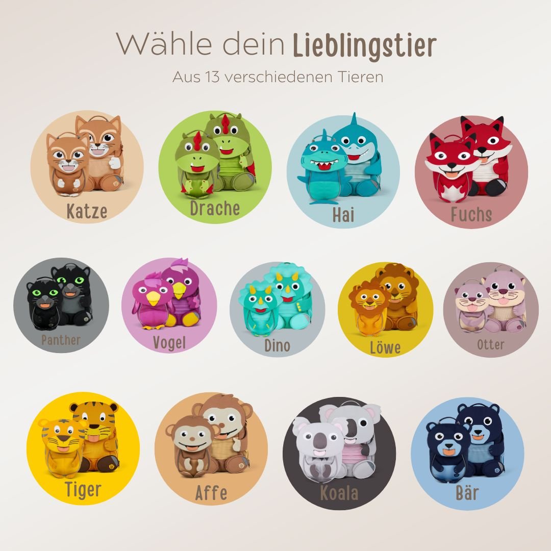 AFFENZAHN Rucksack personalisiert - wunderwunsch