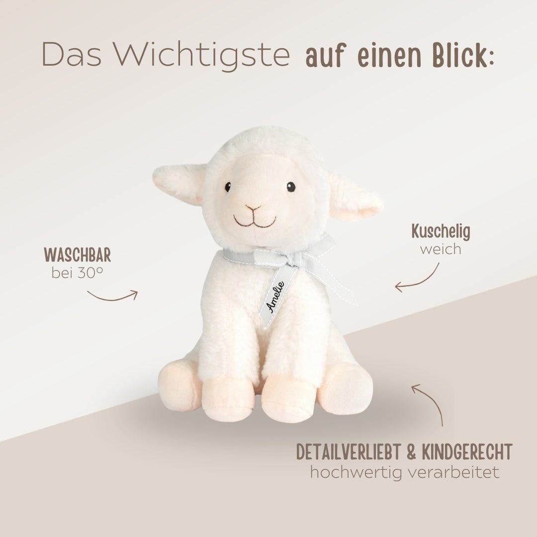 ARTESAVI Kuscheltier Schaf personalisierbar - wunderwunsch