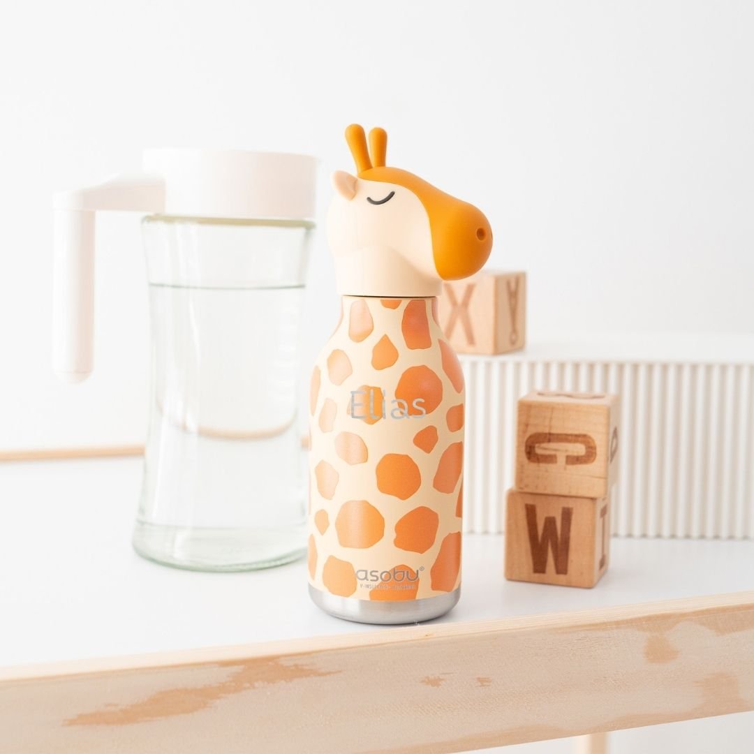 ASOBU Bestie Tier Trinkflasche personalisierbar - wunderwunsch