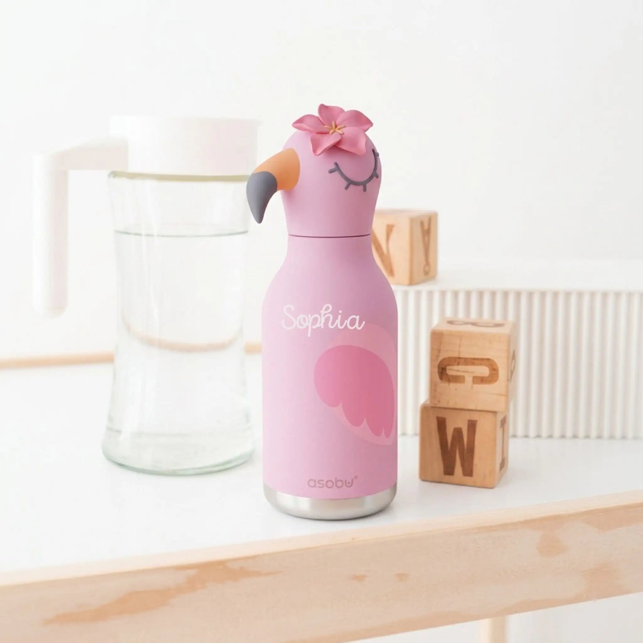 ASOBU Bestie Tier Trinkflasche personalisierbar - wunderwunsch