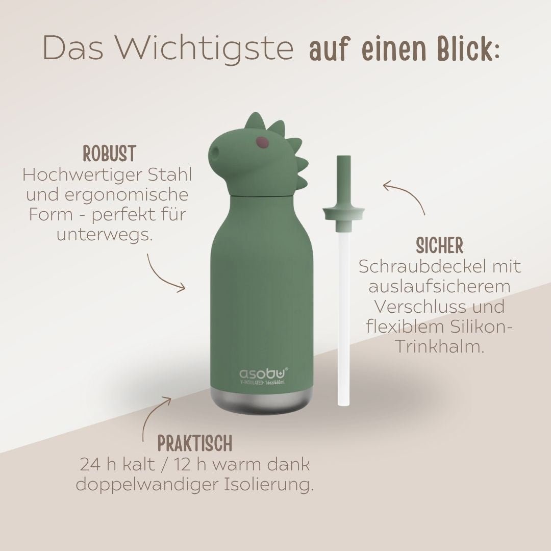 ASOBU Bestie Tier Trinkflasche personalisierbar - wunderwunsch