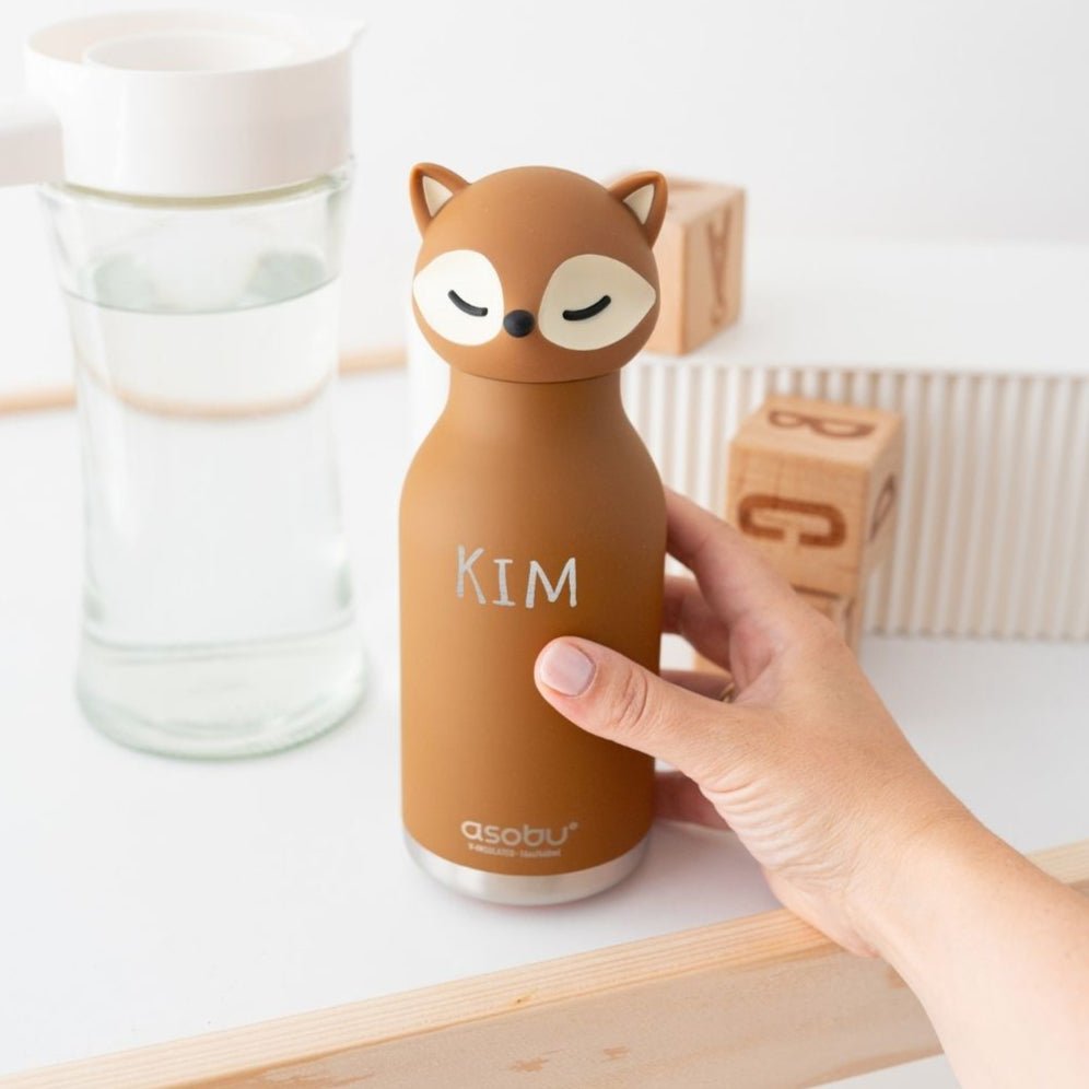 ASOBU Bestie Tier Trinkflasche personalisierbar - wunderwunsch