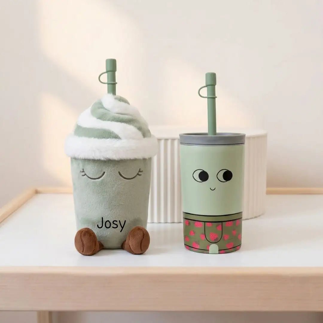 ASOBU Tumbler mit Plüsch personalisierbar - wunderwunsch