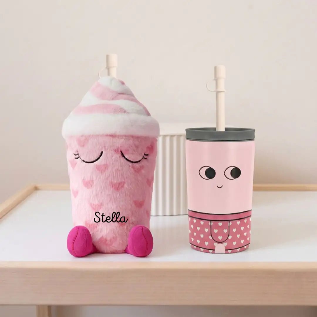 ASOBU Tumbler mit Plüsch personalisierbar - wunderwunsch