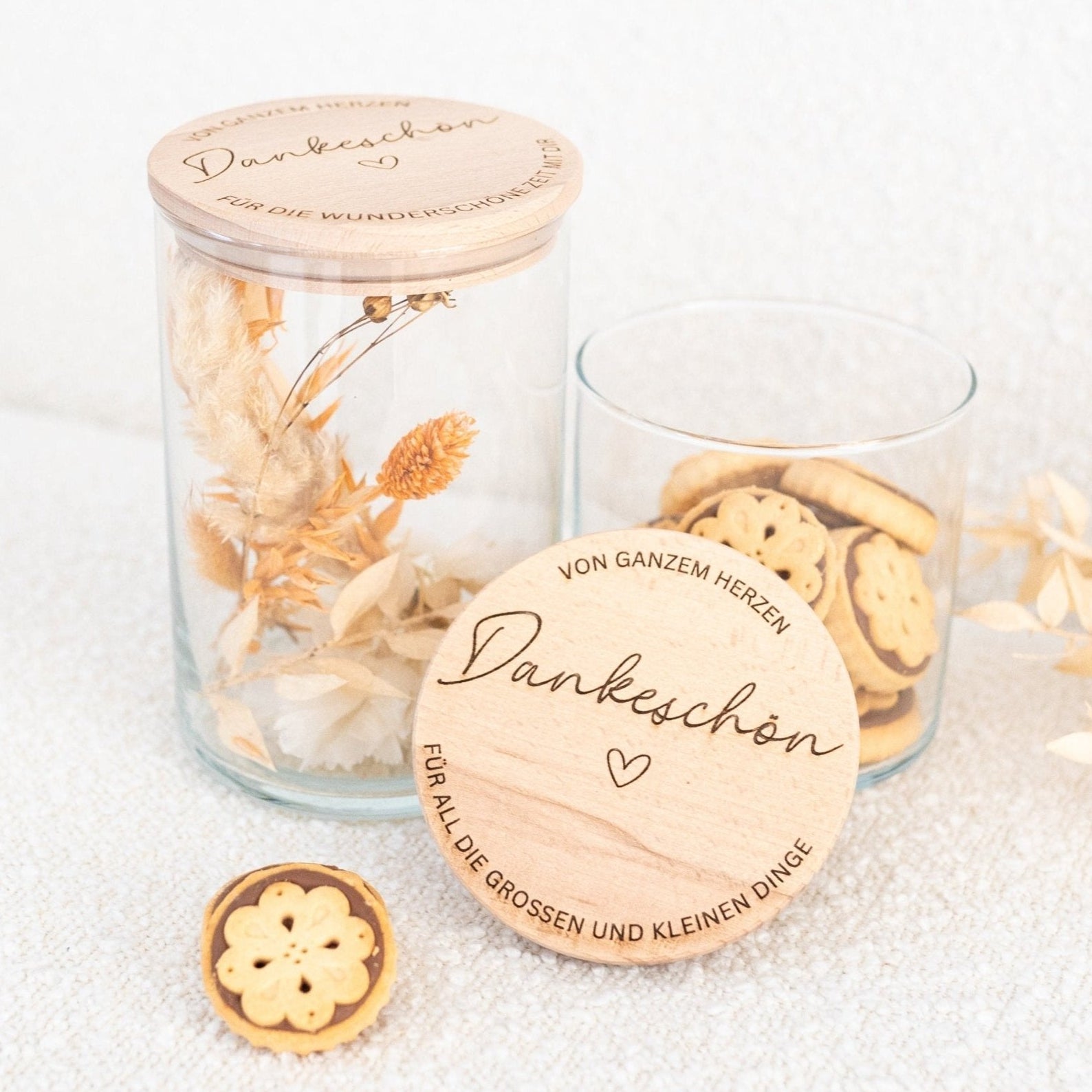 Aufbewahrungsglas "Dankeschön von Herzen" - wunderwunsch