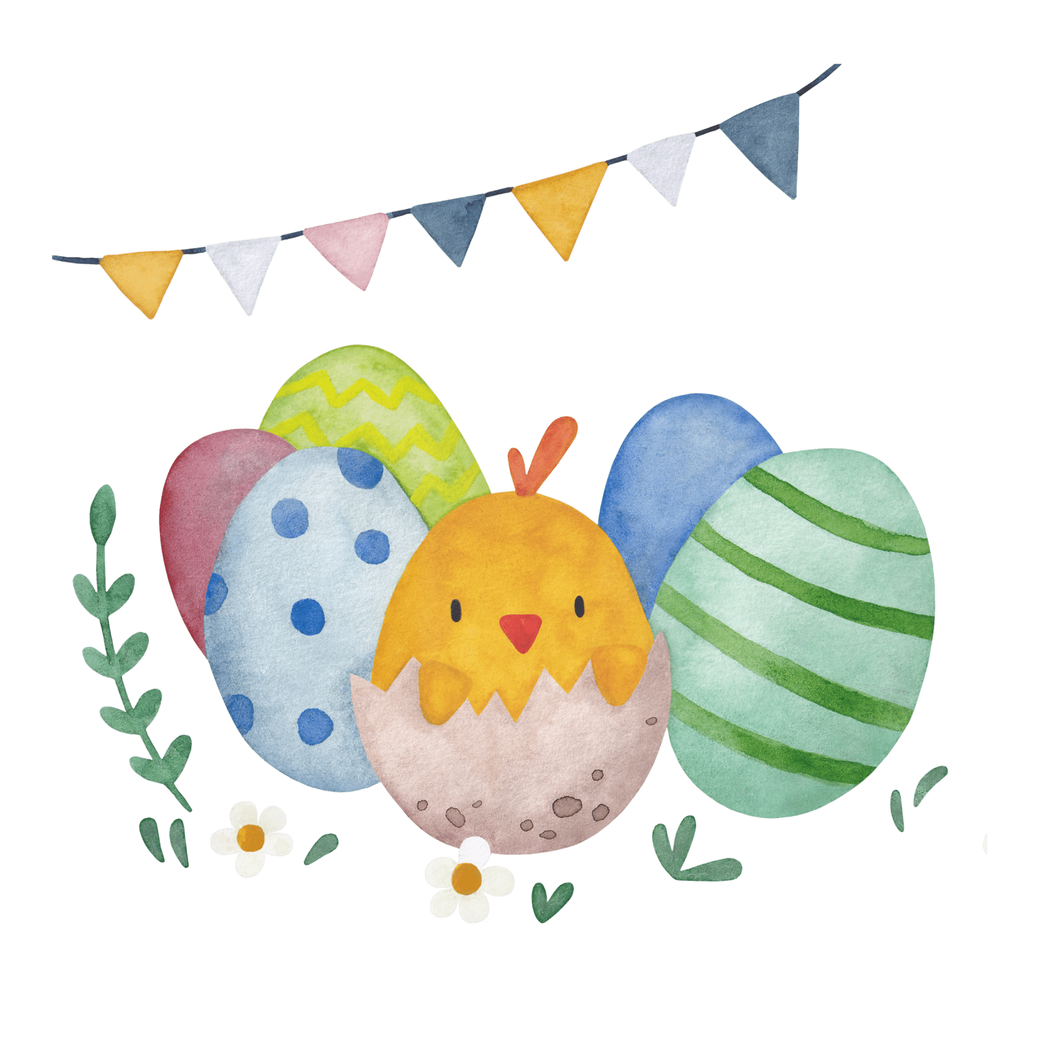 Aufbewahrungsglas "Frohe Ostern" Aquarell - wunderwunsch